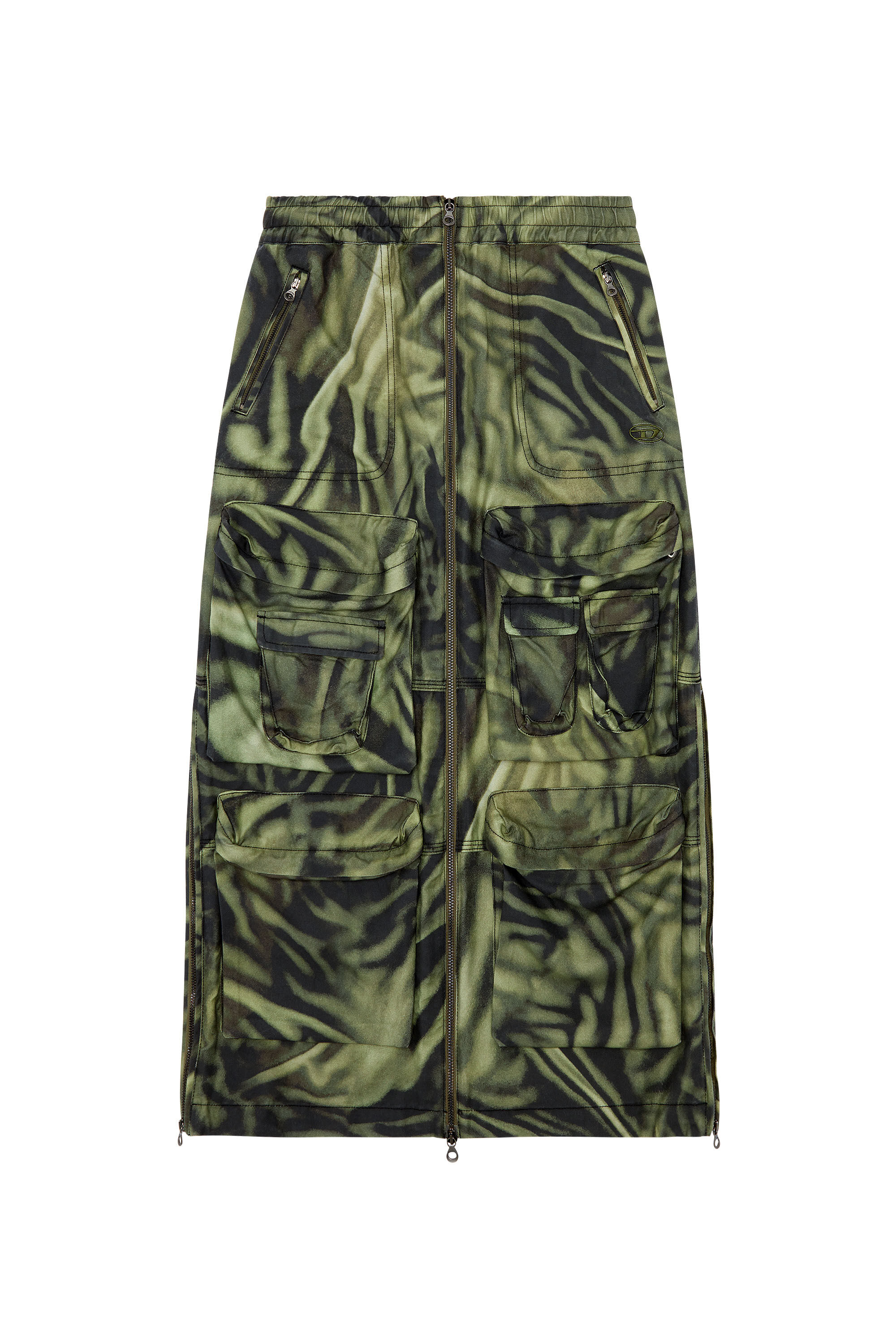 Gonna cargo lunga con stampa camo zebrata Donna O MIRTOW Diesel