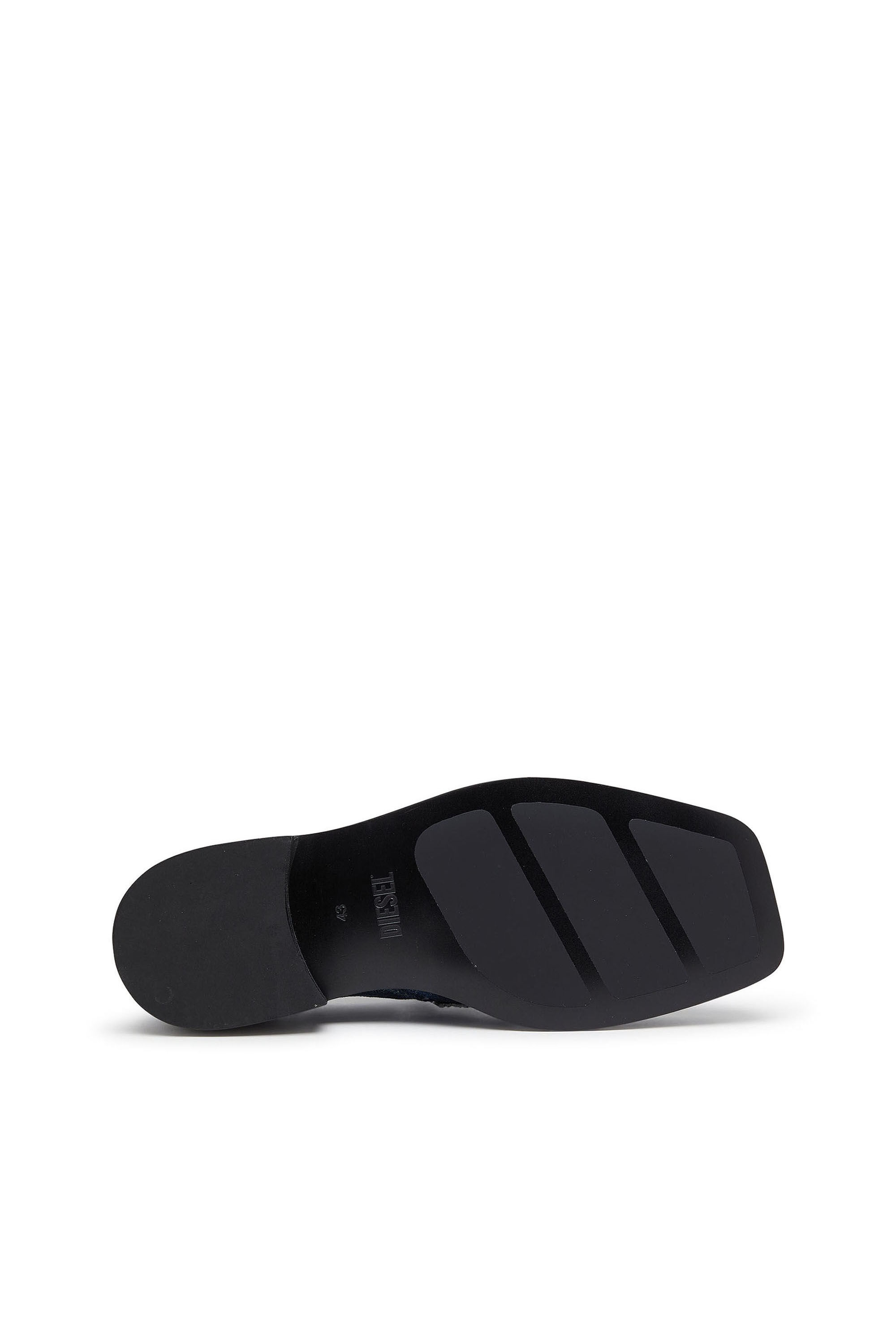 Diesel - D-AMBER LOAFER, D-Amber - Penny loafers in denim a taglio vivo Uomo in Blu - 4