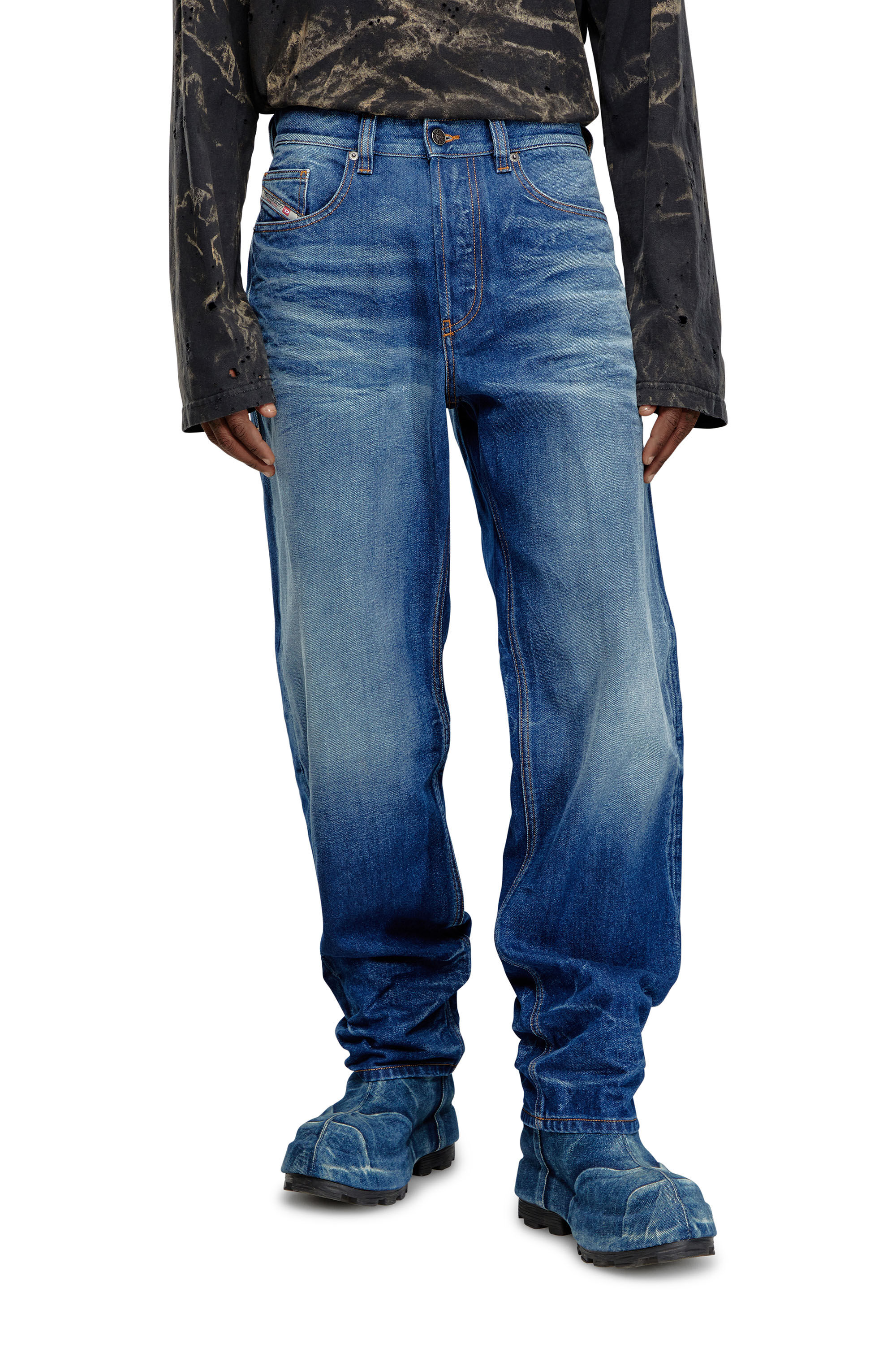 Diesel - Straight Jeans 2010 D-Macs 09I46, Blu medio - Image 3