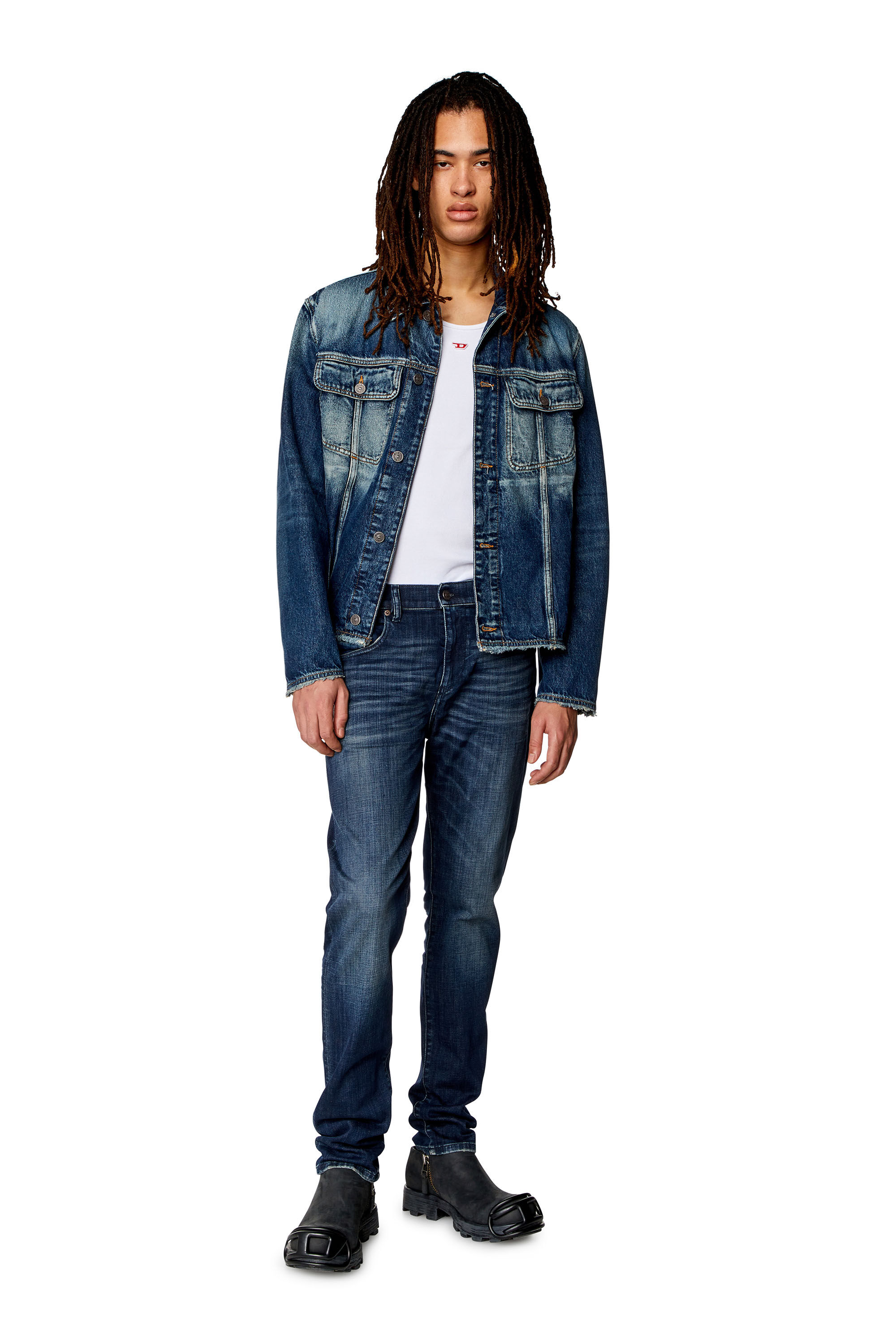 Diesel - Slim Jeans 2019 D-Strukt 09H35, Blu Scuro - Image 1