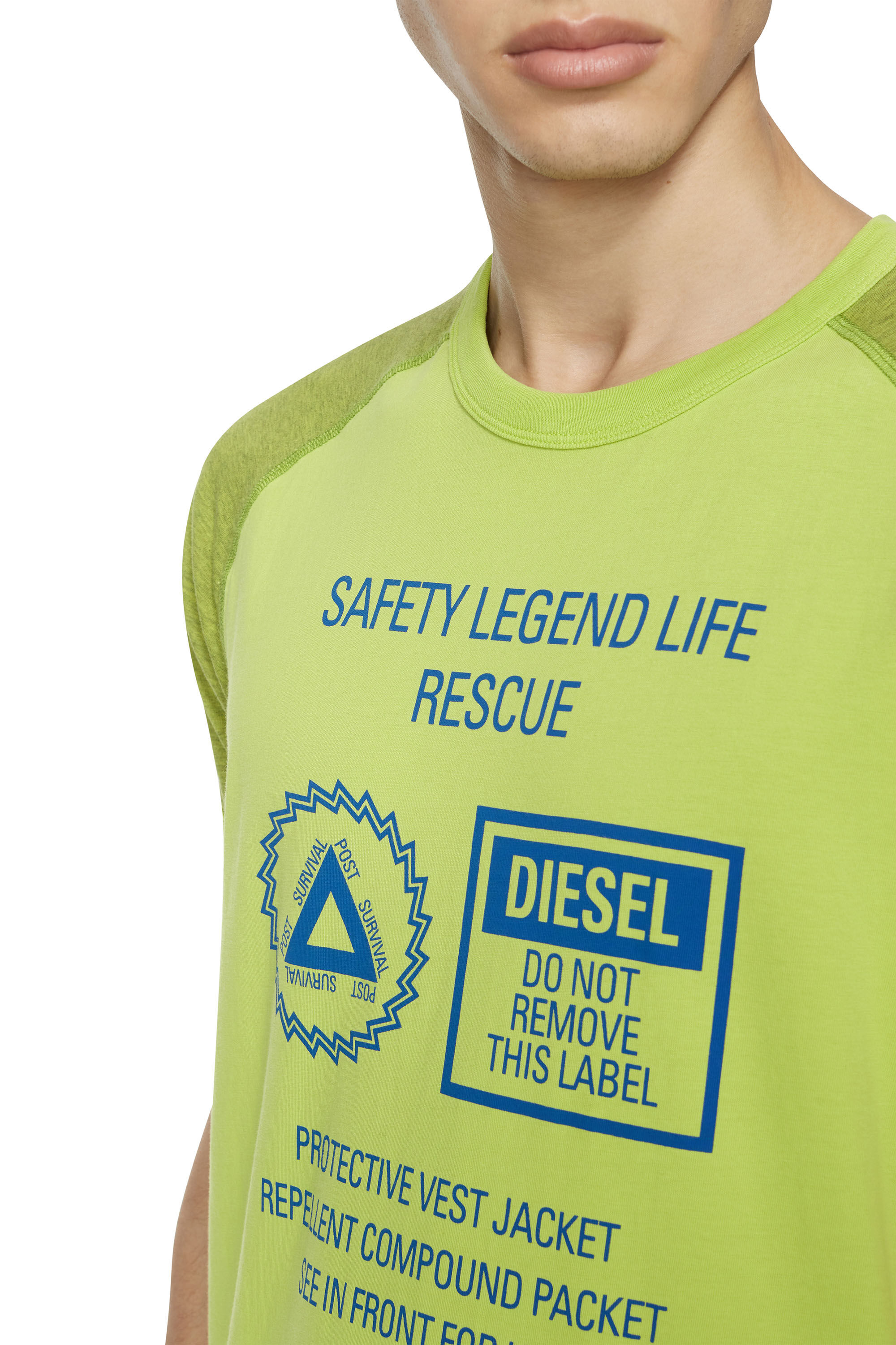Diesel - T-DIEGLAN, Verde Fluo - Image 6