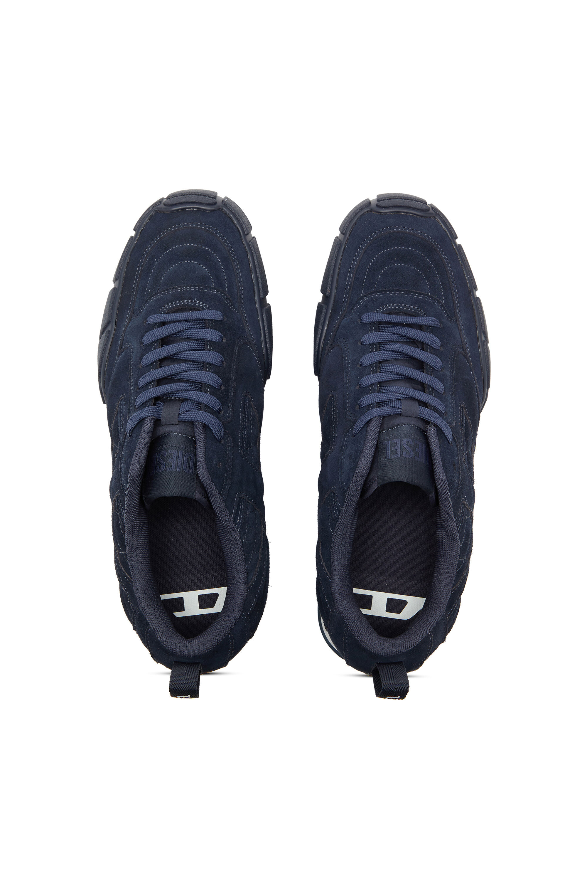 Diesel - S-PAGODHA LOW, S-Pagodha-Sneaker in suede trapuntato Uomo in Blu - 4