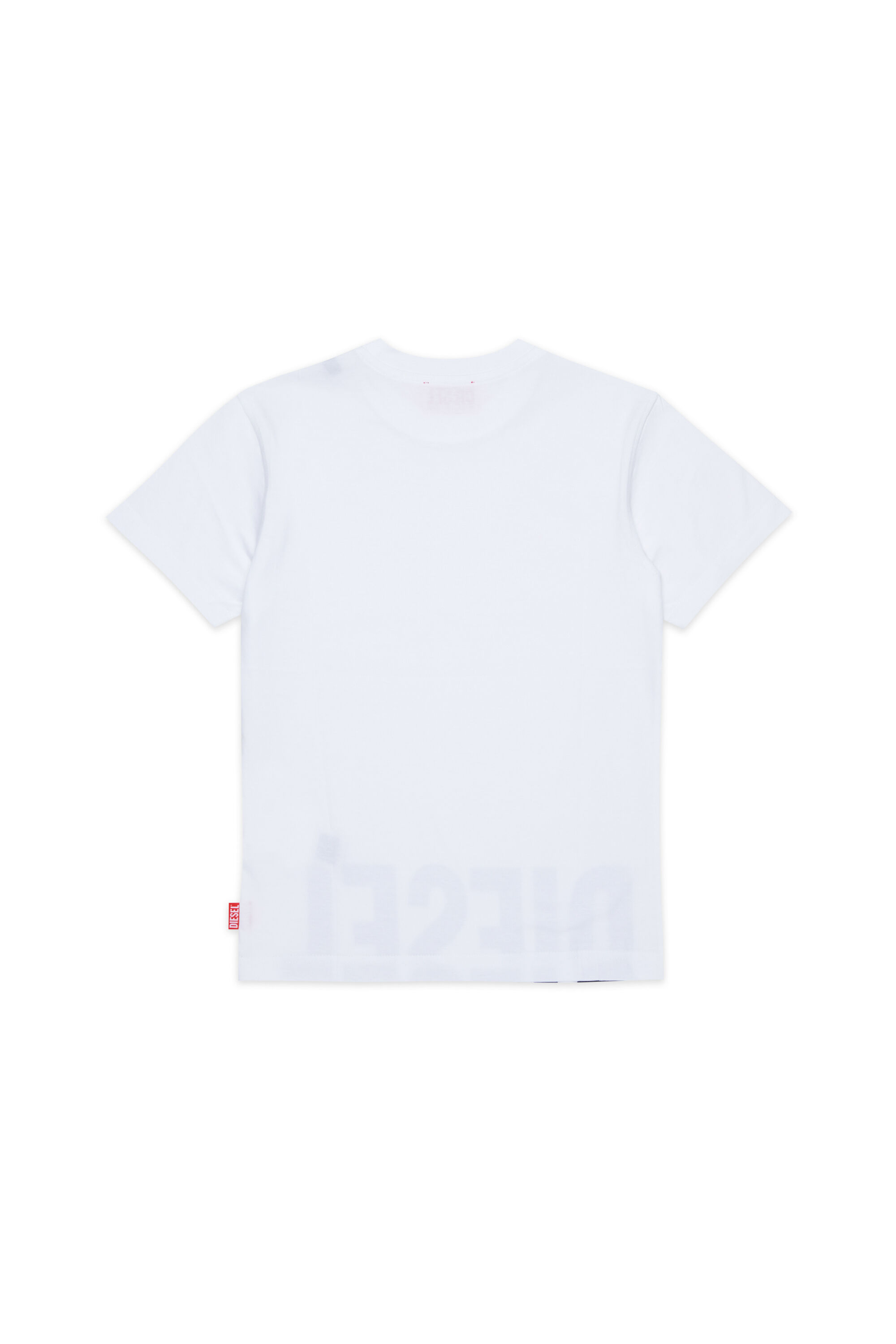 Diesel - TPRES, T-shirt con logo cut-off Uomo in Bianco - 2
