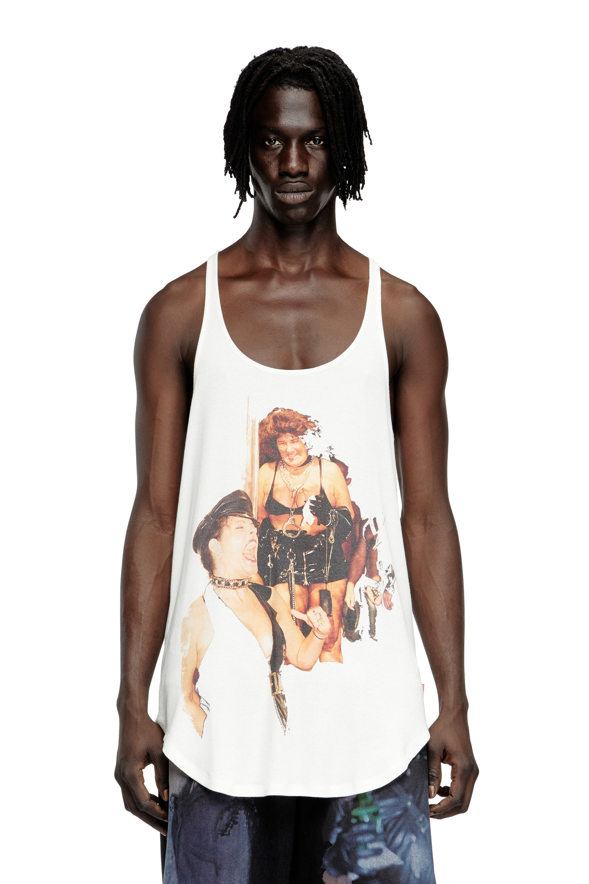 Diesel - PR-T-SHANRY-W-TOM25, Canotta con stampa grafica Unisex in Bianco - 3