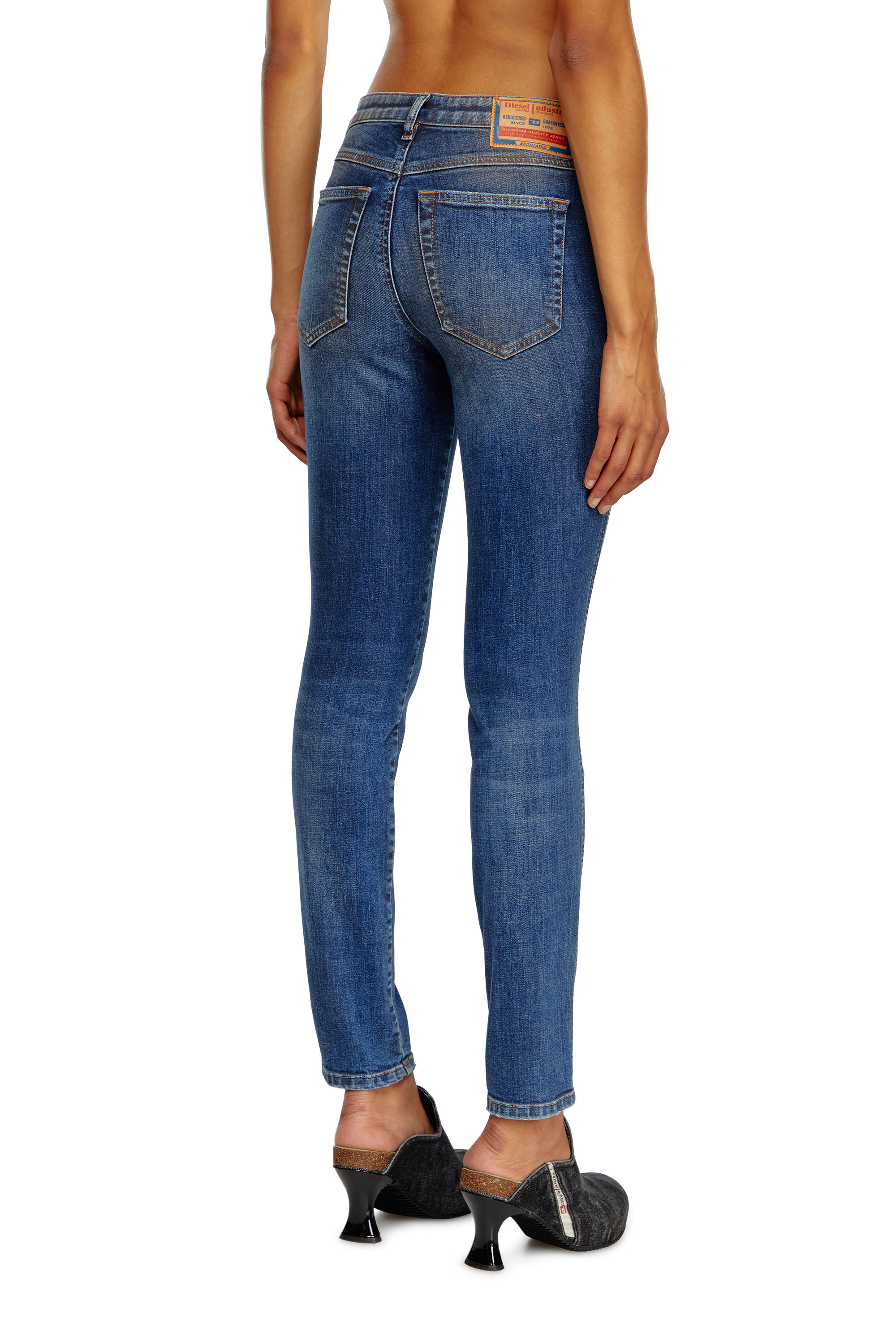 Diesel - Donna Skinny Jeans 2015 Babhila 09J32, Blu Scuro - Image 4