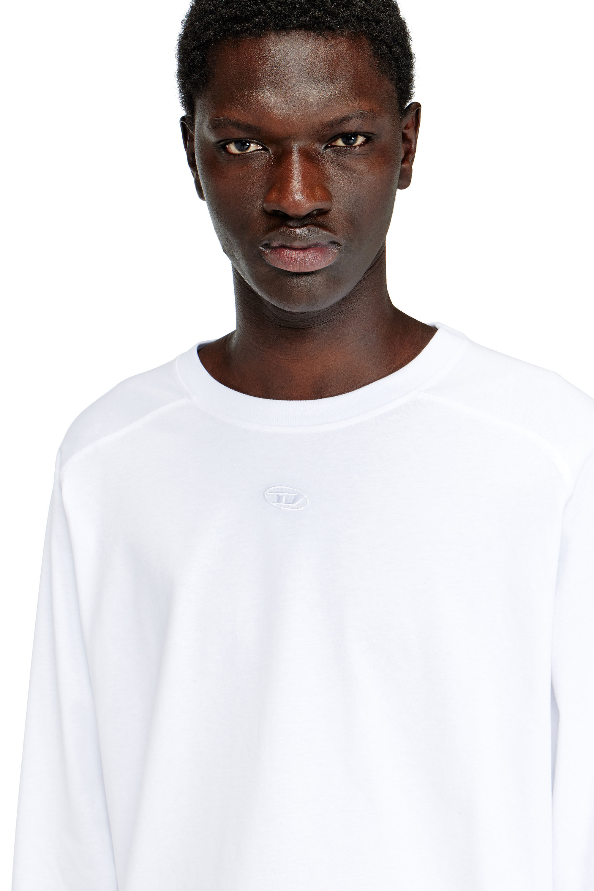 Diesel - T-KRISTIAN, T-shirt con polsino biker Uomo in Bianco - 5