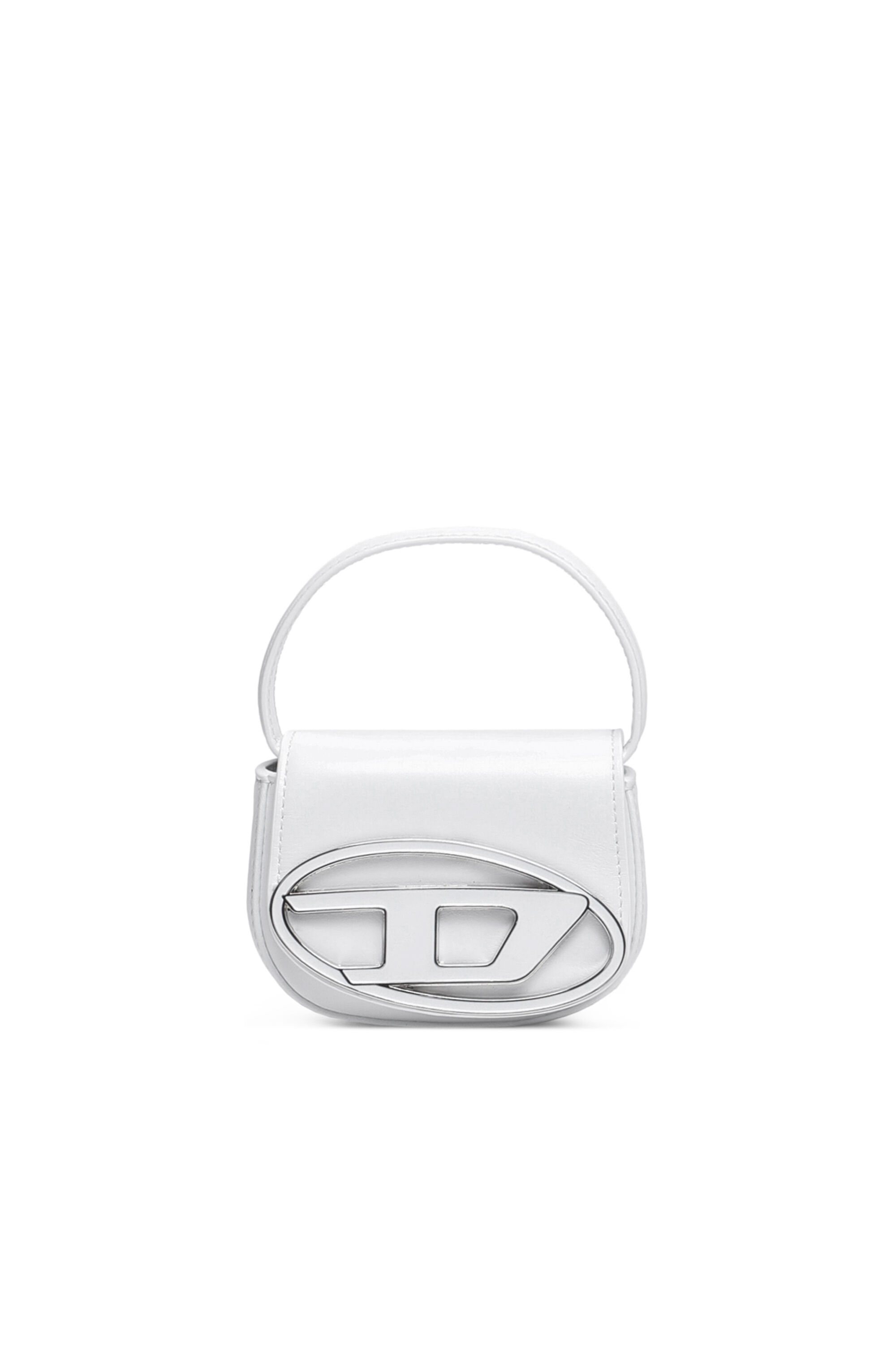 ★DIESEL★ 1DR XS Tote Bag White X08709PR818T1003 X08709PR81 1DR XS Bag Woman: leather mini Bag with D logo plaque | Diesel
