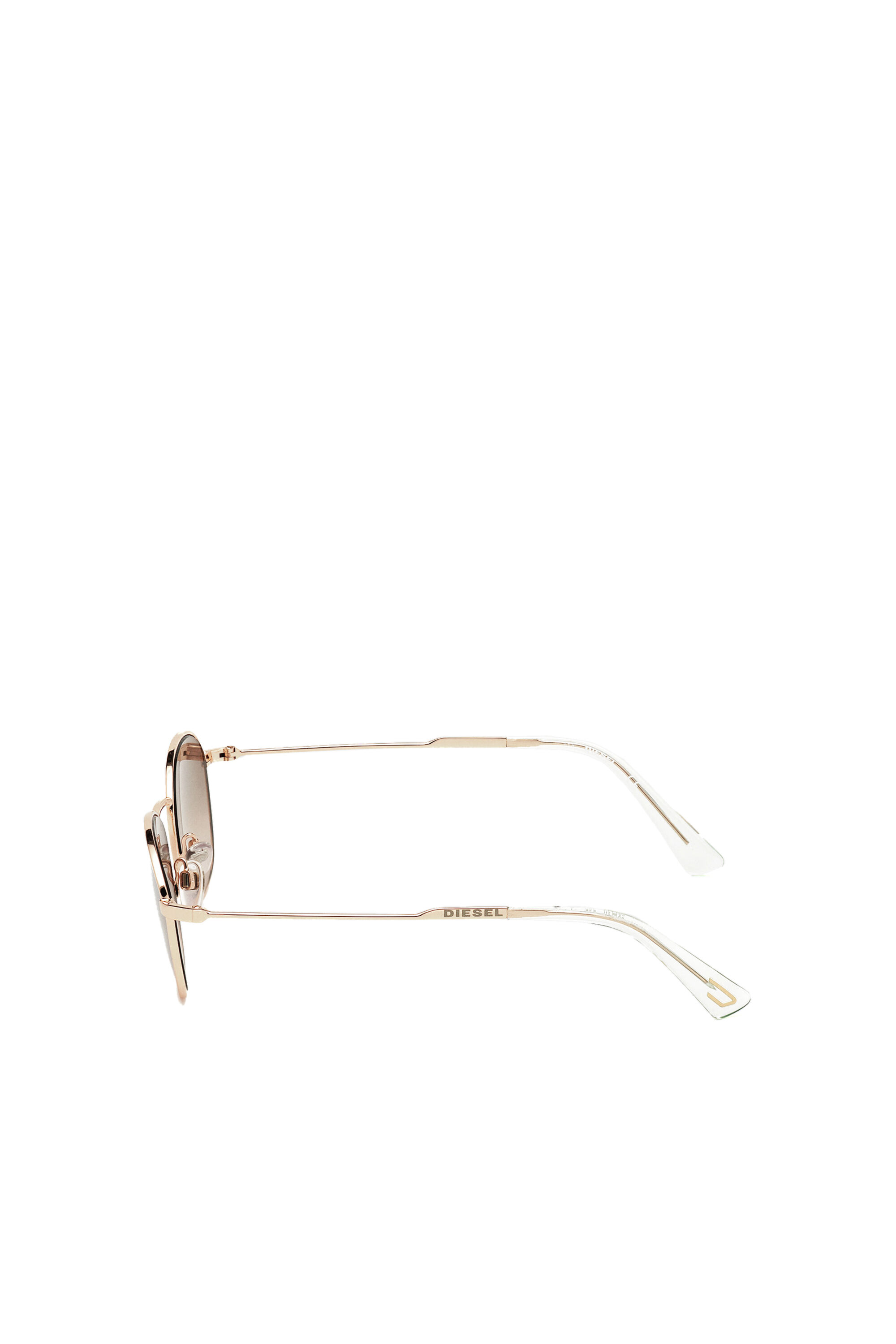 Diesel - DL0307, Occhiali da sole unisex con silhouette arrotondata Unisex in Rosa - 4