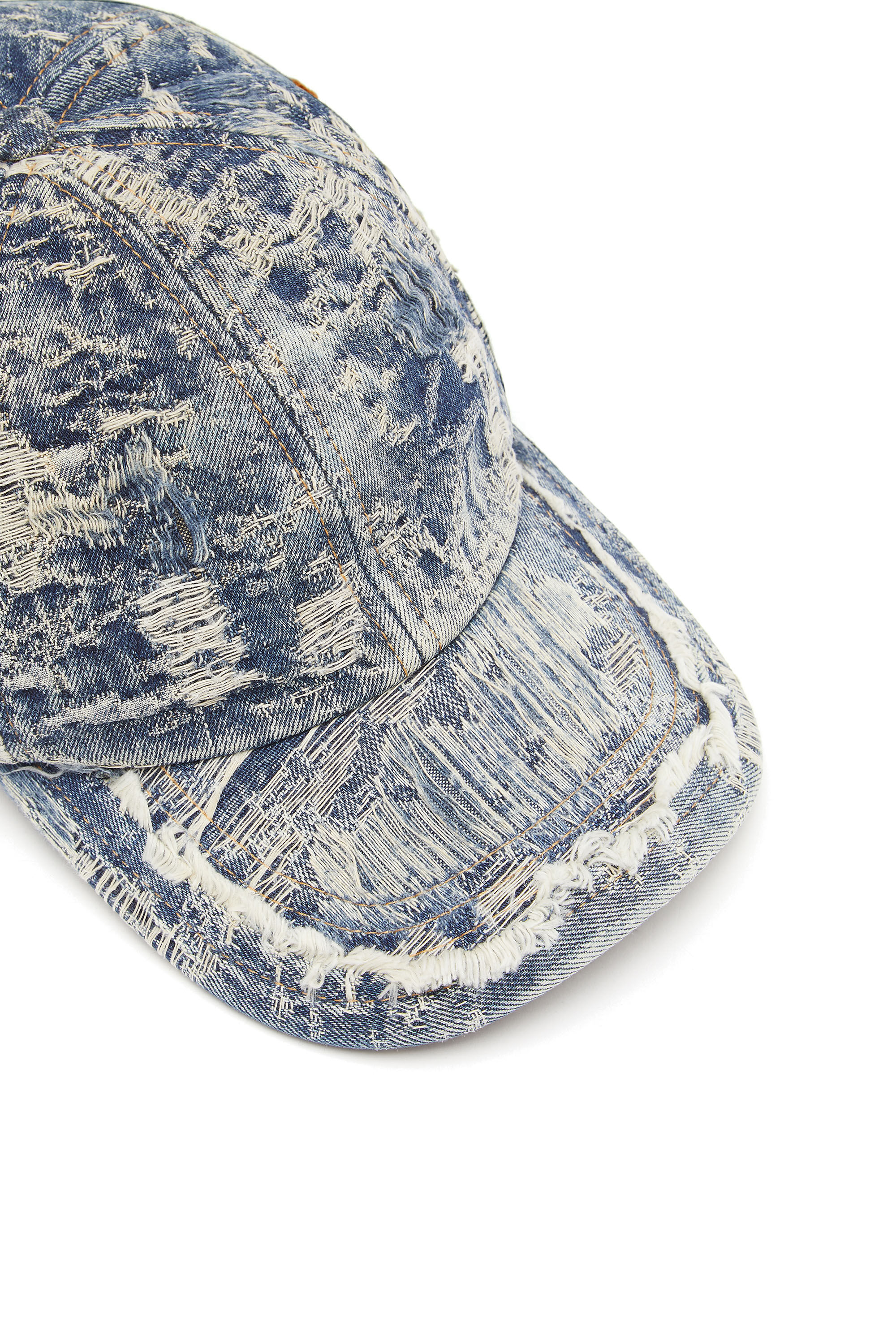 Diesel - C-ARMELO, Cappello da baseball in denim distressed Uomo in Blu - 3