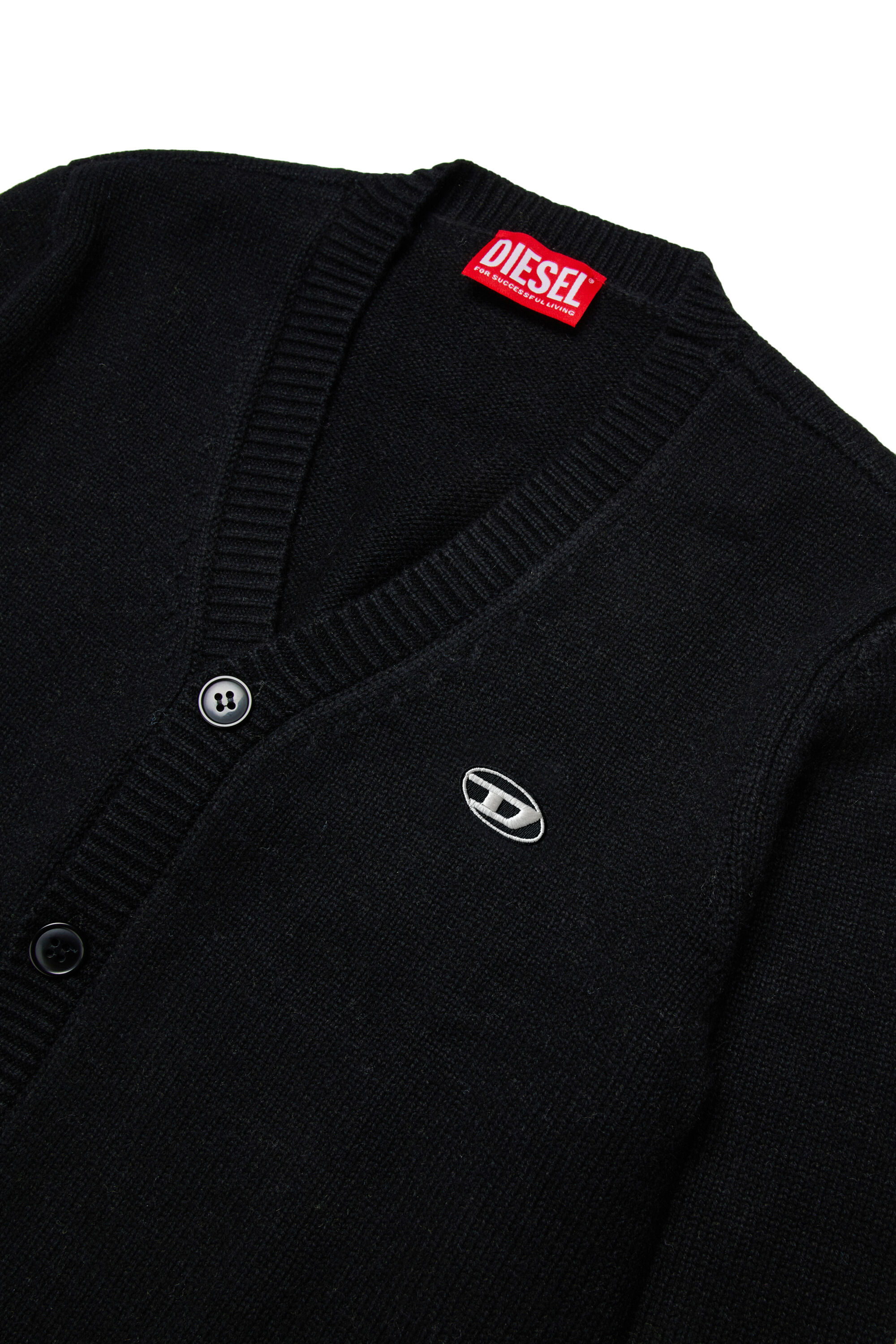 Diesel - KRAMCARDIGAN, Cardigan in lana Uomo in Nero - 3