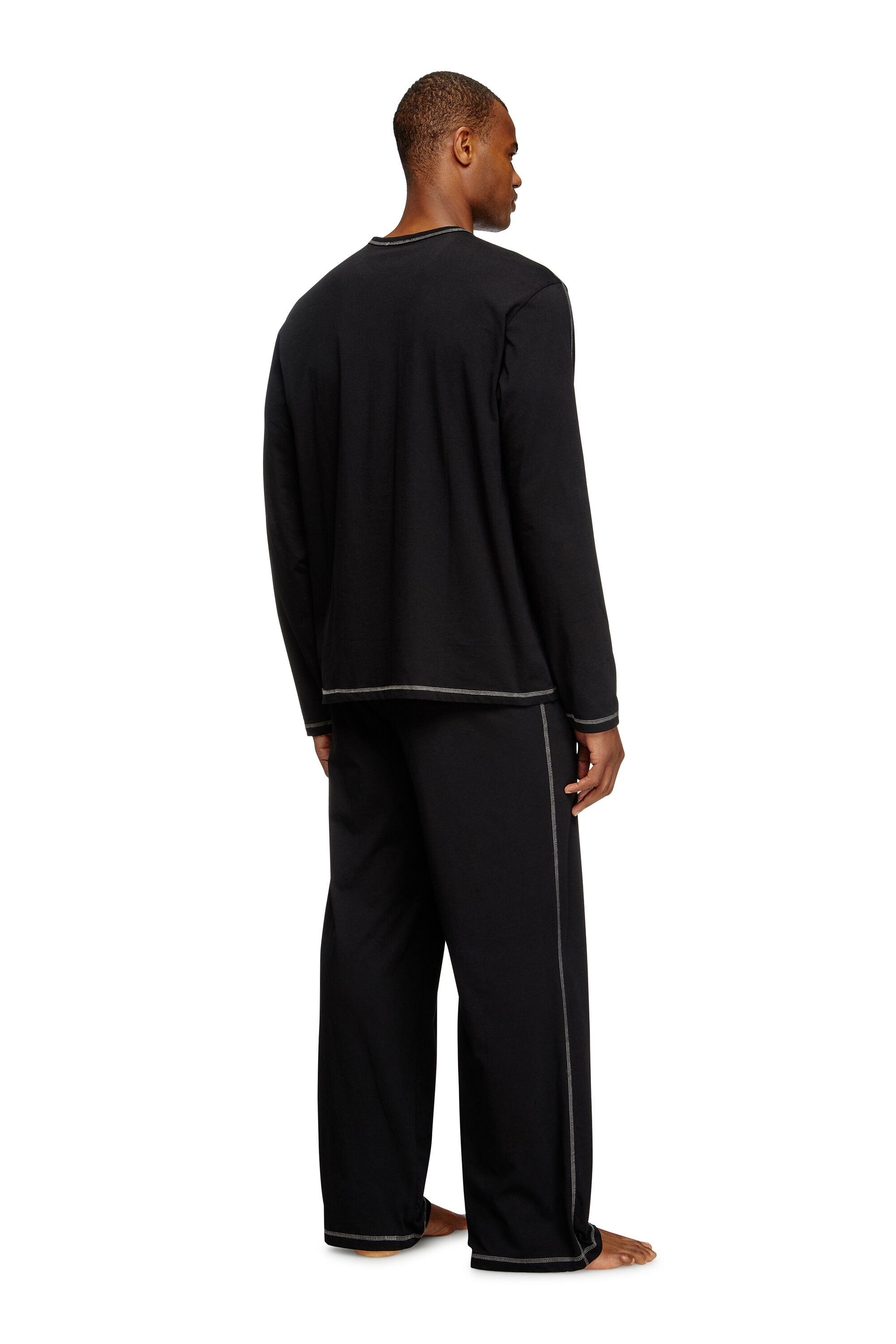 Diesel - SET-NOLAN-D-CORE, Pigiama in jersey di cotone Uomo in Nero - 3