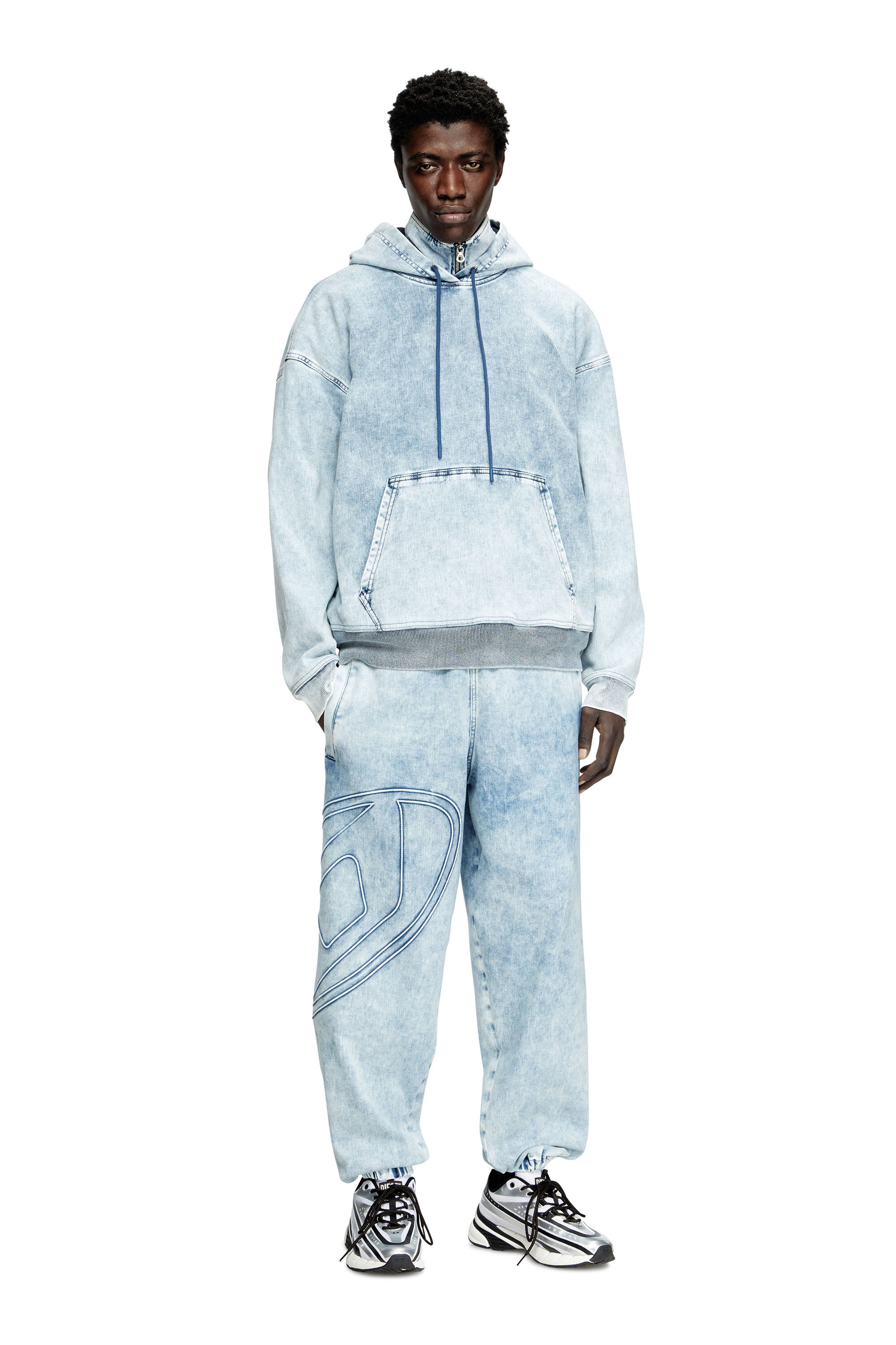 Diesel - Slim D-Pint Track Denim 0ABCN Unisex, Blu Chiaro - Image 1