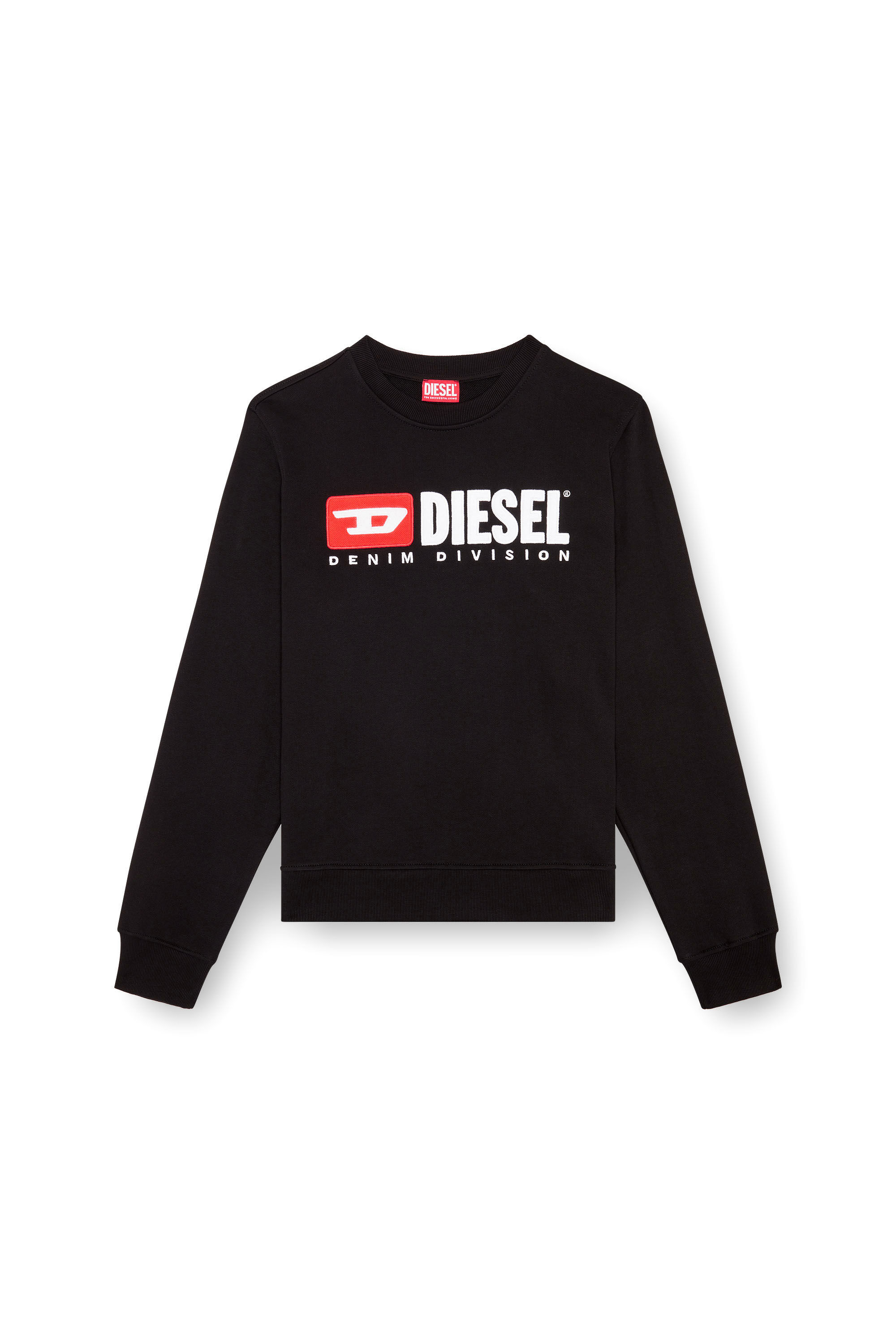 Felpa con logo Denim Division Uomo Nero Diesel