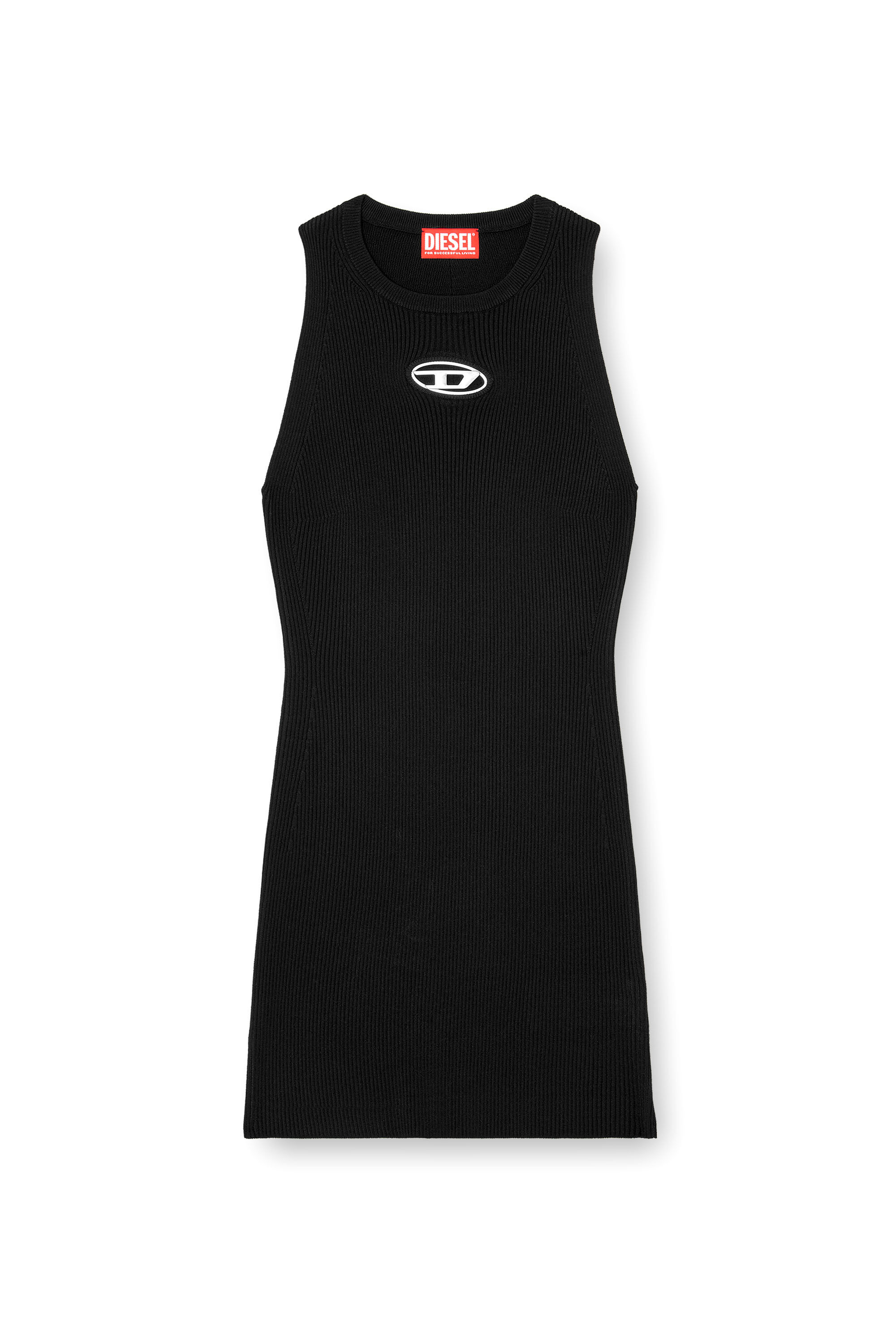 Diesel - M-CADDIX, Abito senza maniche a costine Donna in Nero - 2