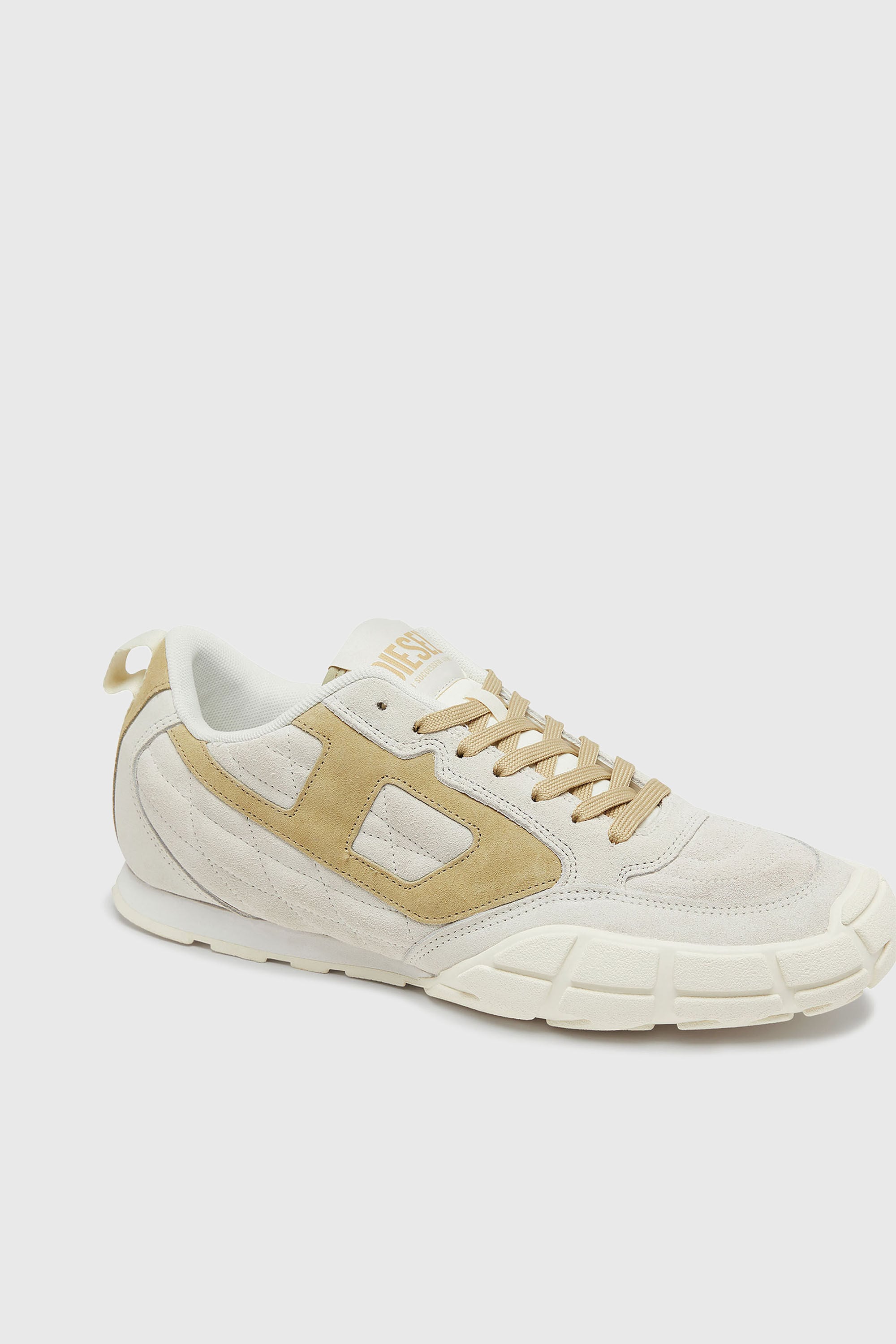 Diesel - S-PAGODHA LOW W, S-Pagodha-Sneaker in suede trapuntato Donna in Bianco - 6