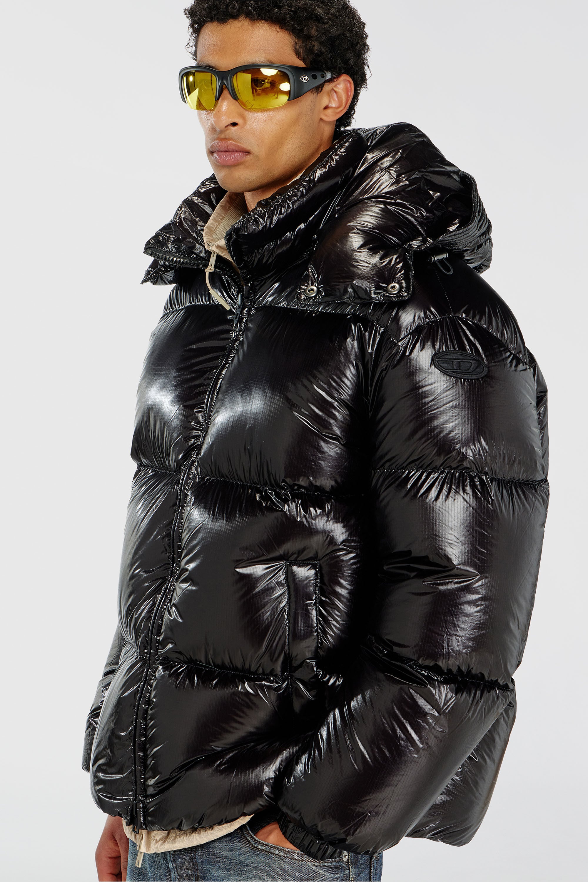 Diesel - W-ROLFYS-WRD-BKCP, Piumino con cappuccio staccabile Uomo in Nero - 5