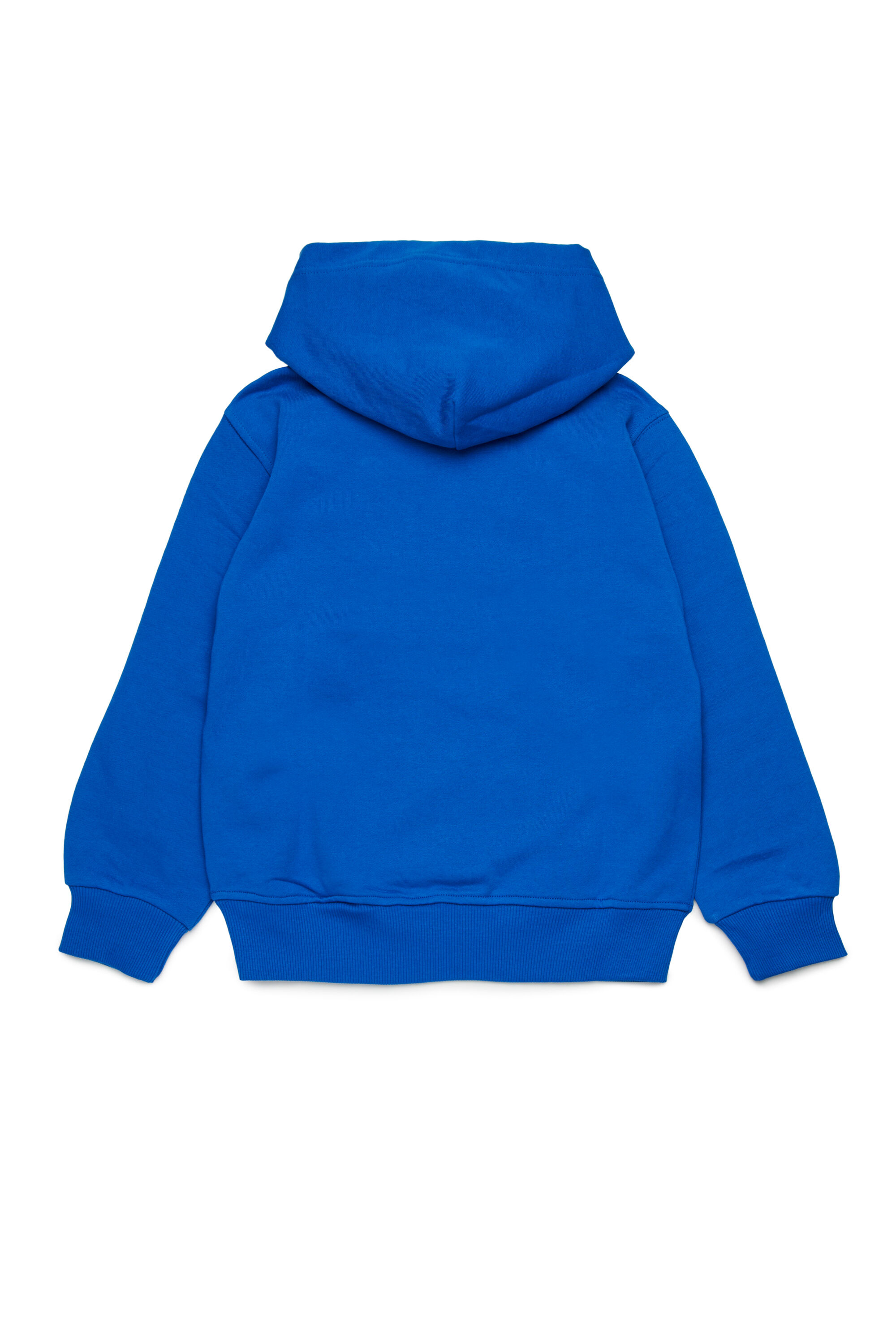 Diesel - SGINNHOODL5 OVER, Felpa con cappuccio e logo sbavato Uomo in Blu - 2