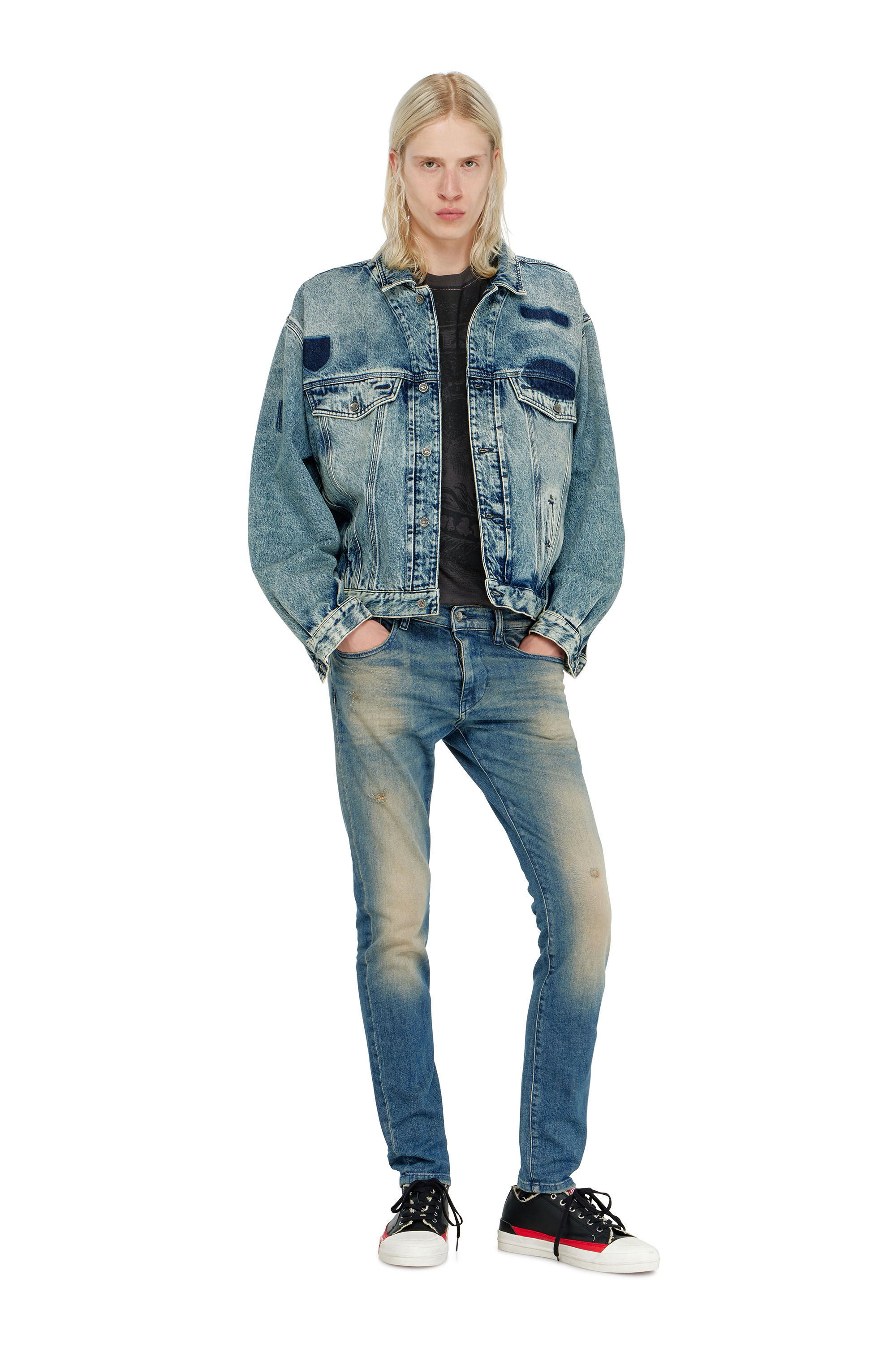 Diesel - Slim Jeans 2019 D-Strukt 0KBBW Uomo, Blu medio - Image 1