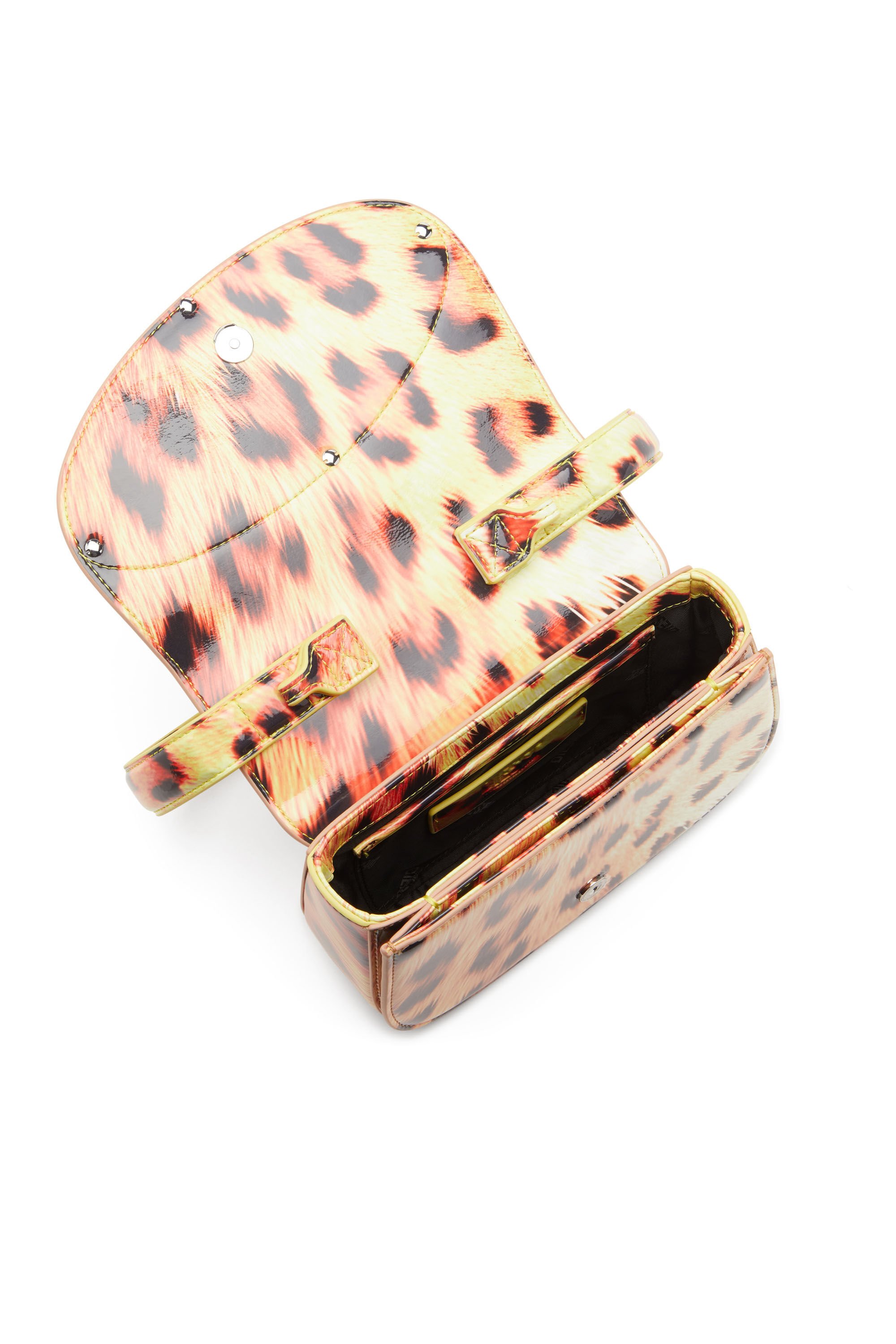 Diesel - 1DR, 1DR-Iconica borsa a spalla con stampa lucida Donna in Giallo - 5