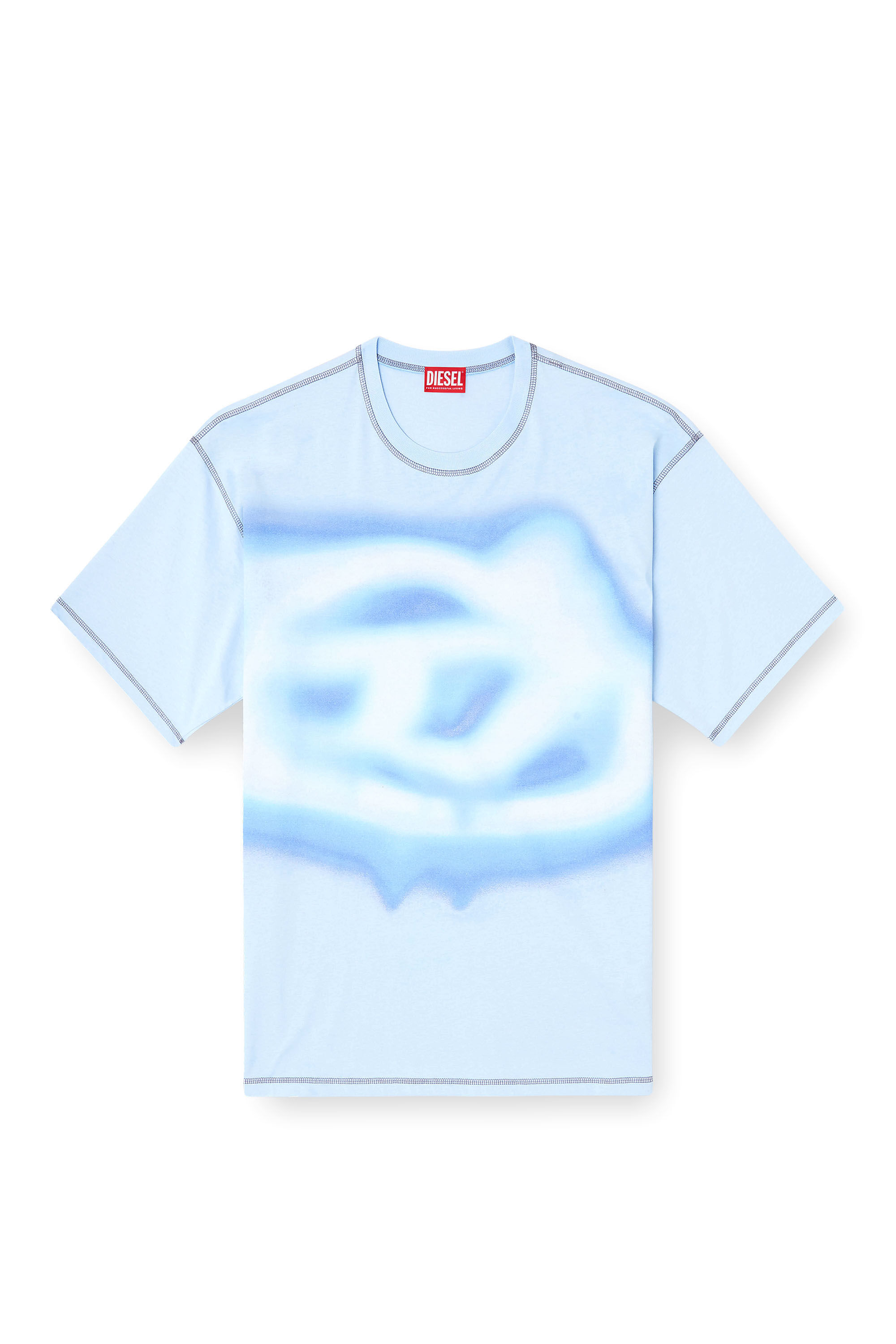 Diesel - T-BOXT-V11, T-shirt relaxed con stampa effetto acqua Uomo in Blu - 2