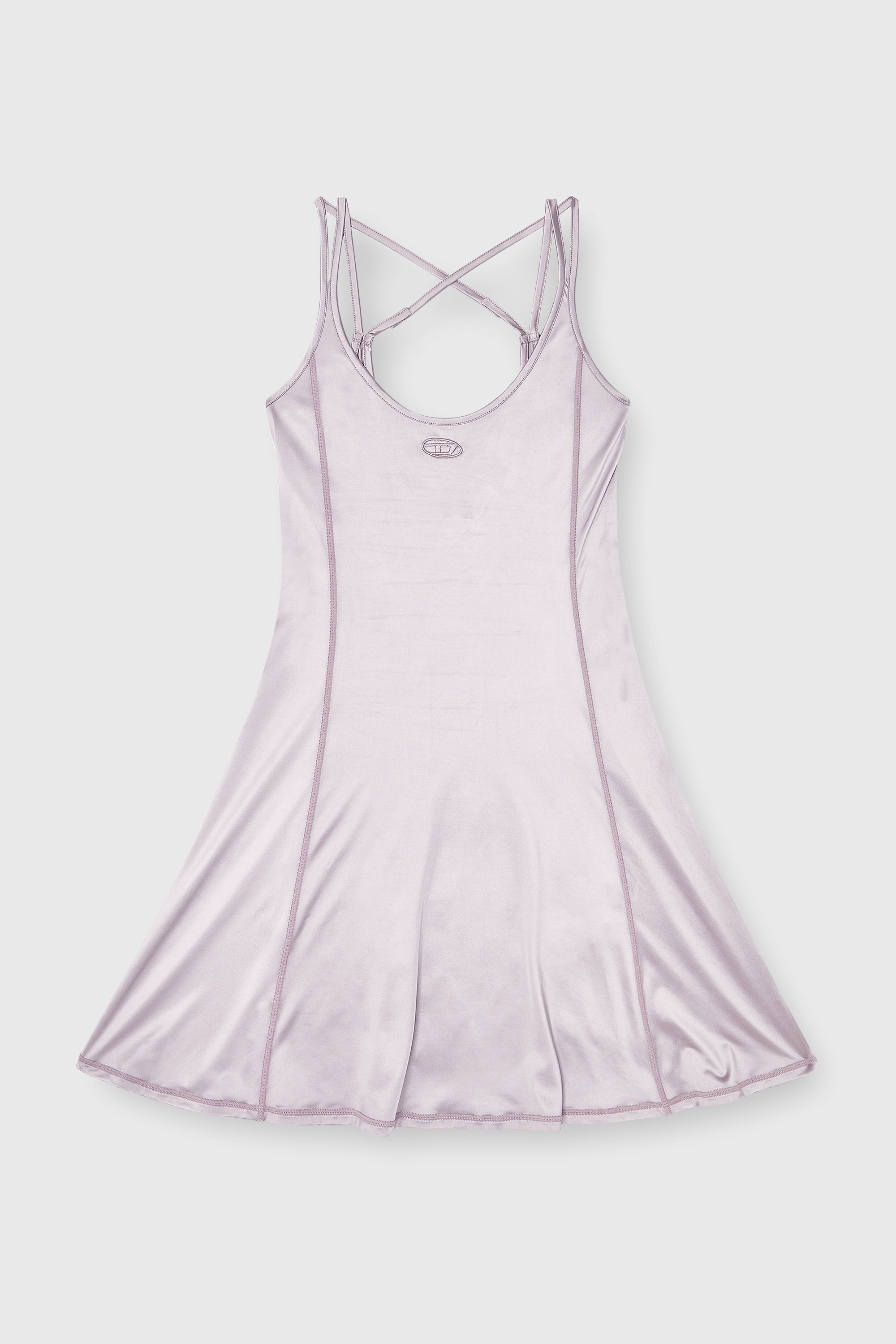 Diesel - D-IMMY, Abito mini fluido con doppie spalline Donna in Viola - 2