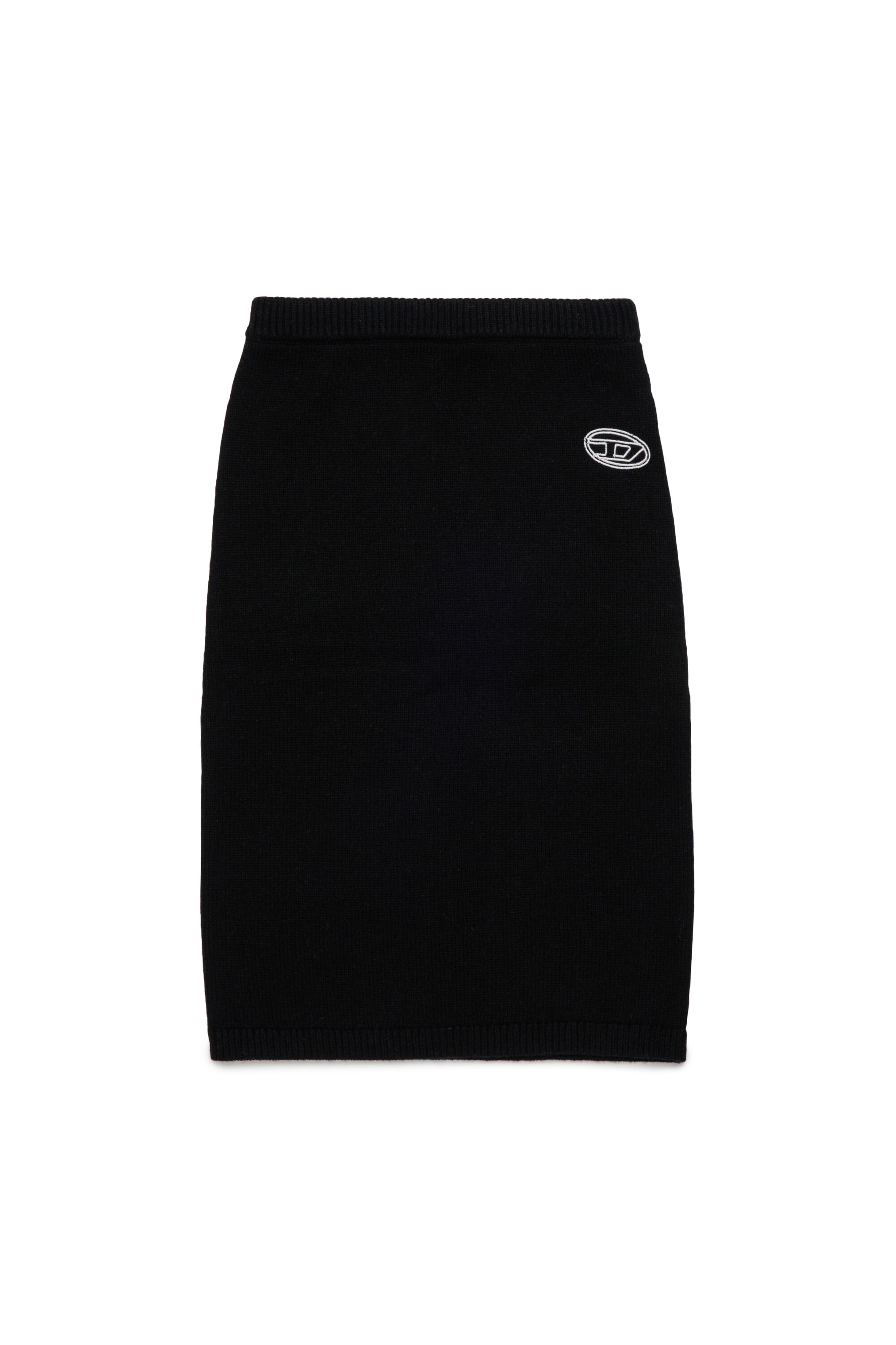 Diesel - GISELLE, Gonna in misto lana con vita elasticizzata Donna in Nero - 1
