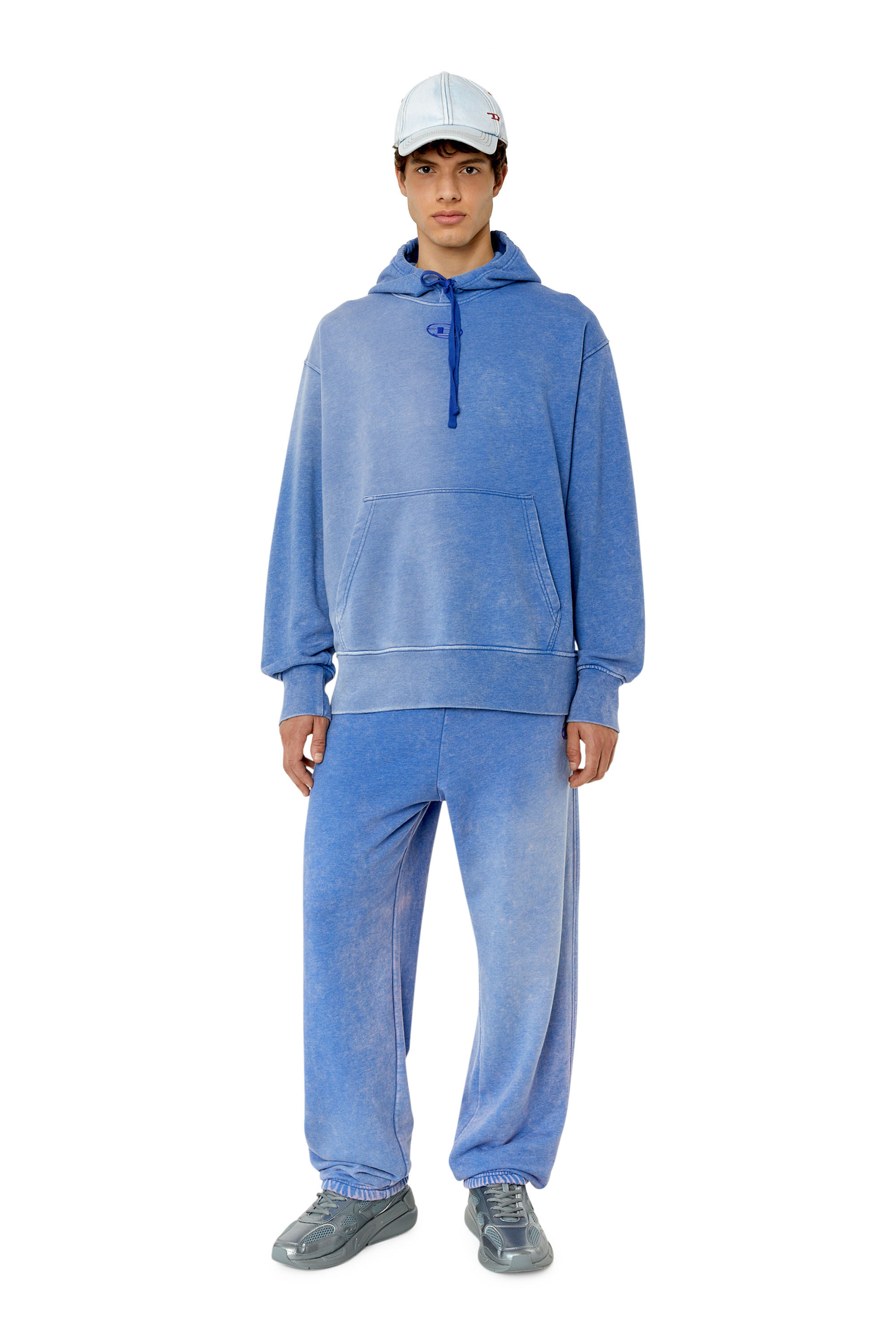 Diesel - P-MARKY, Pantaloni tuta con trattamento sbiancato Uomo in Blu - 1