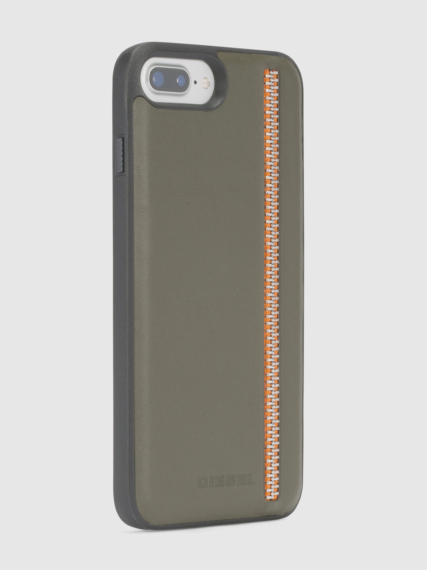 Diesel - ZIP OLIVE LEATHER IPHONE 8/7/6s/6 CASE, Cover verde oliva con zip, iPhone 8/7/6s/6 Unisex in Verde - 5