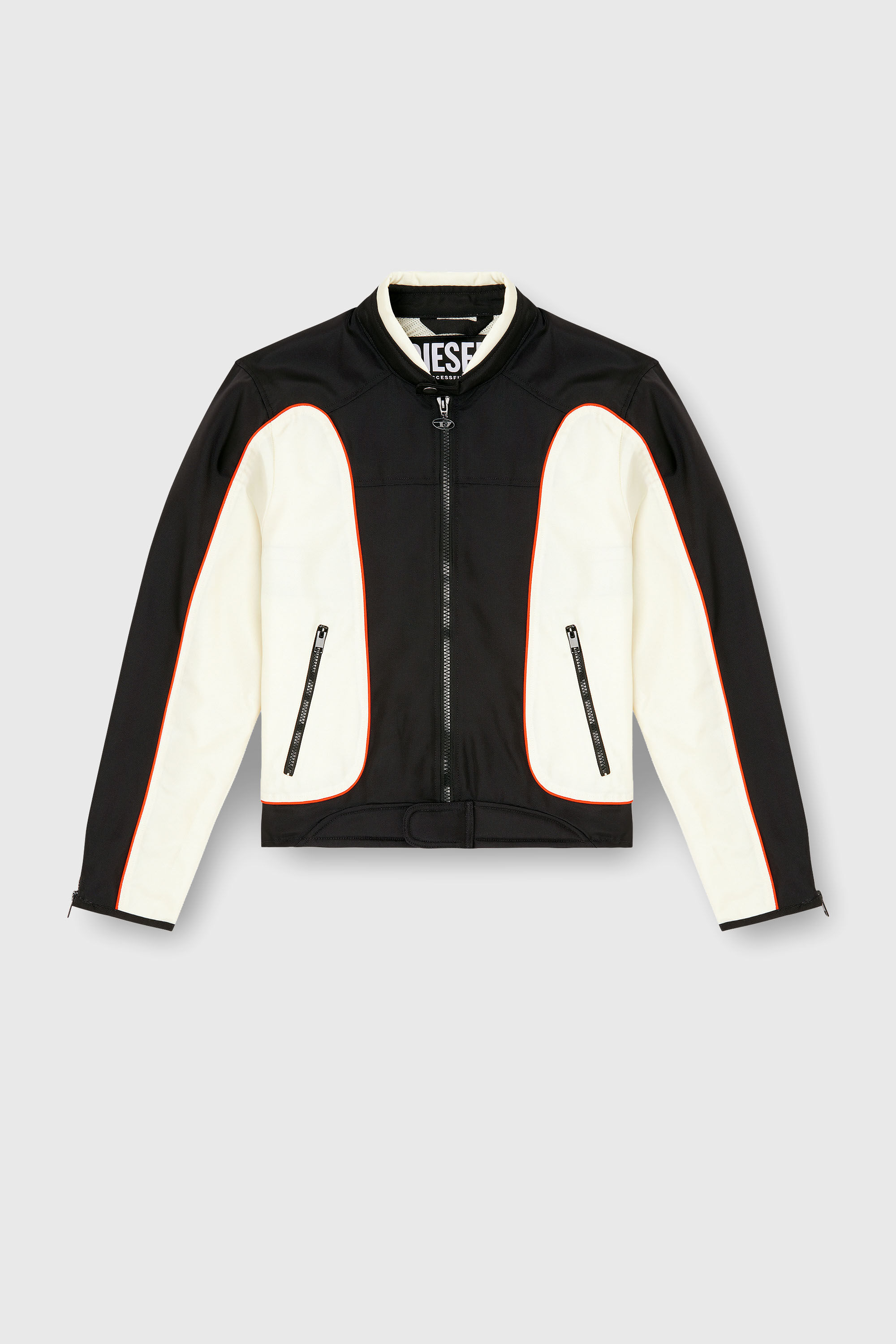 Diesel - J-BLINK-A, Giacca biker color block con piping Uomo in Multicolor - 2