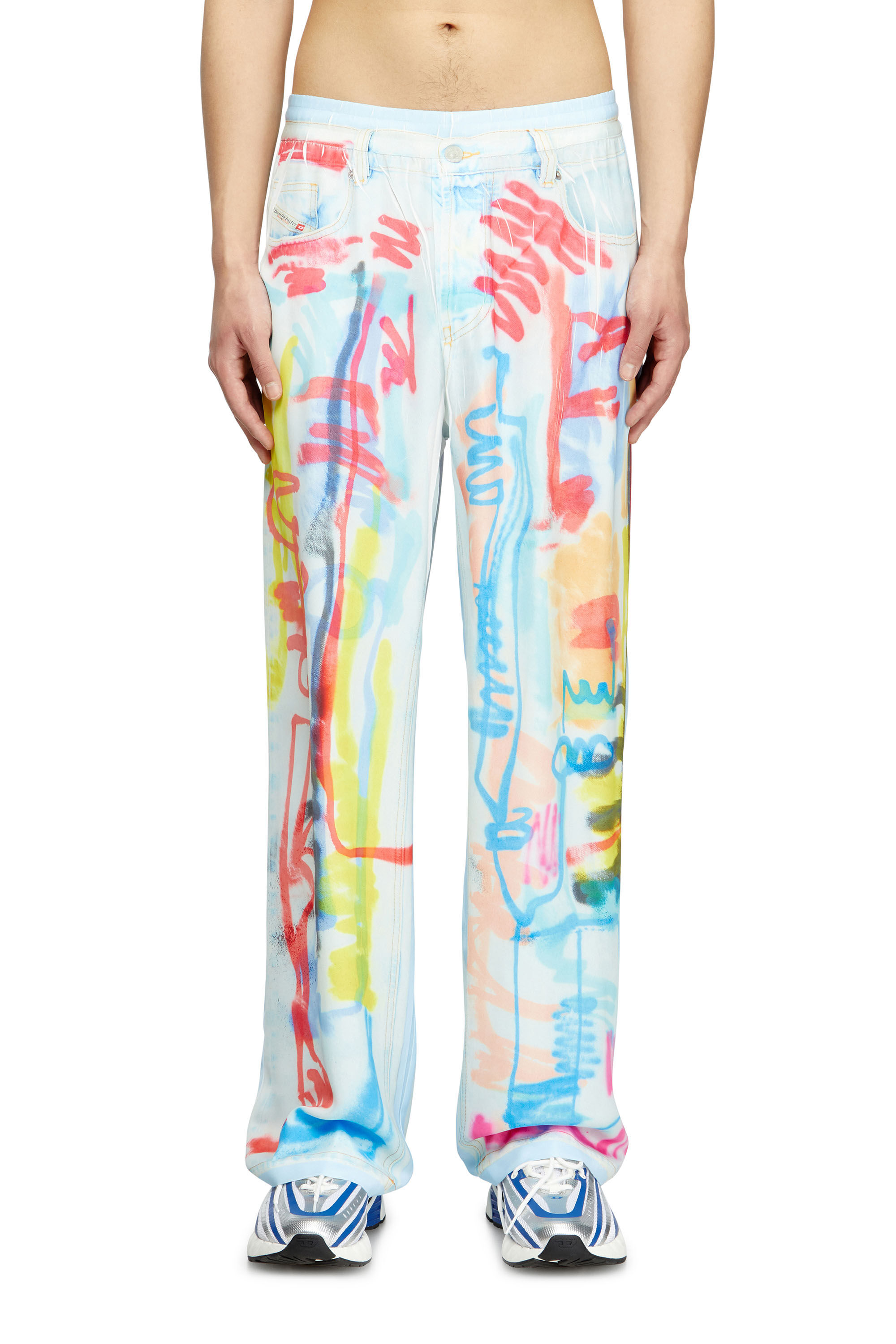 Diesel - P-AFTER-GRAFFITI-AFR, Pantalone relaxed con stampa graffiti Unisex in Multicolor - 3