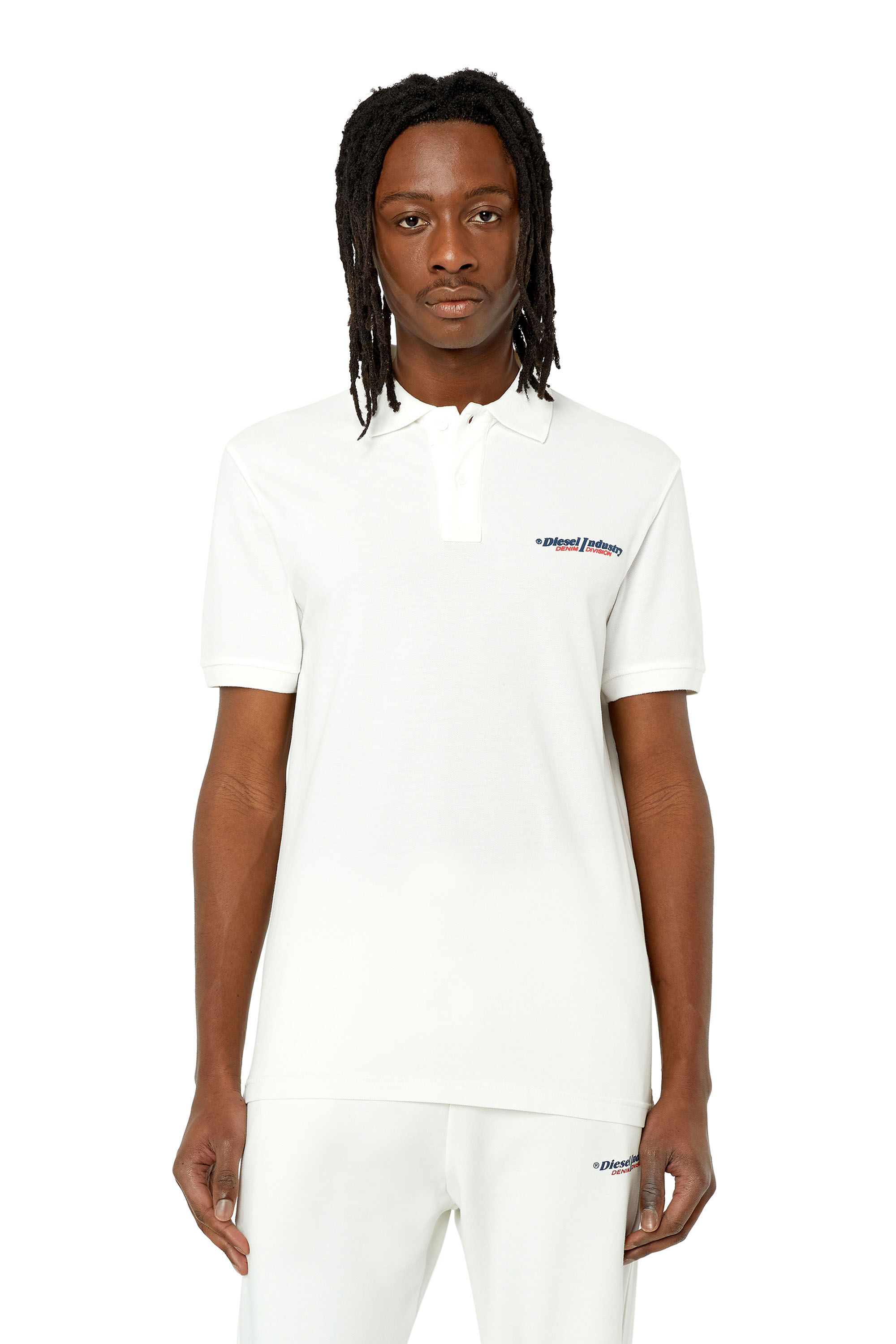 Diesel - T-SMITH-IND, Polo con stampa Diesel Industry Uomo in Bianco - 3