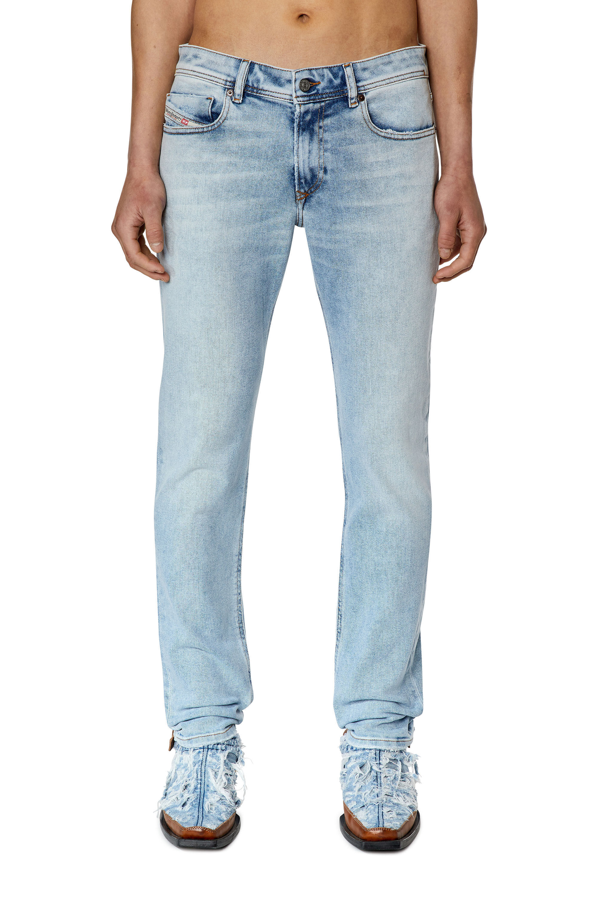 Diesel - 1979 Sleenker 09E90 Skinny Jeans, Blu Chiaro - Image 3