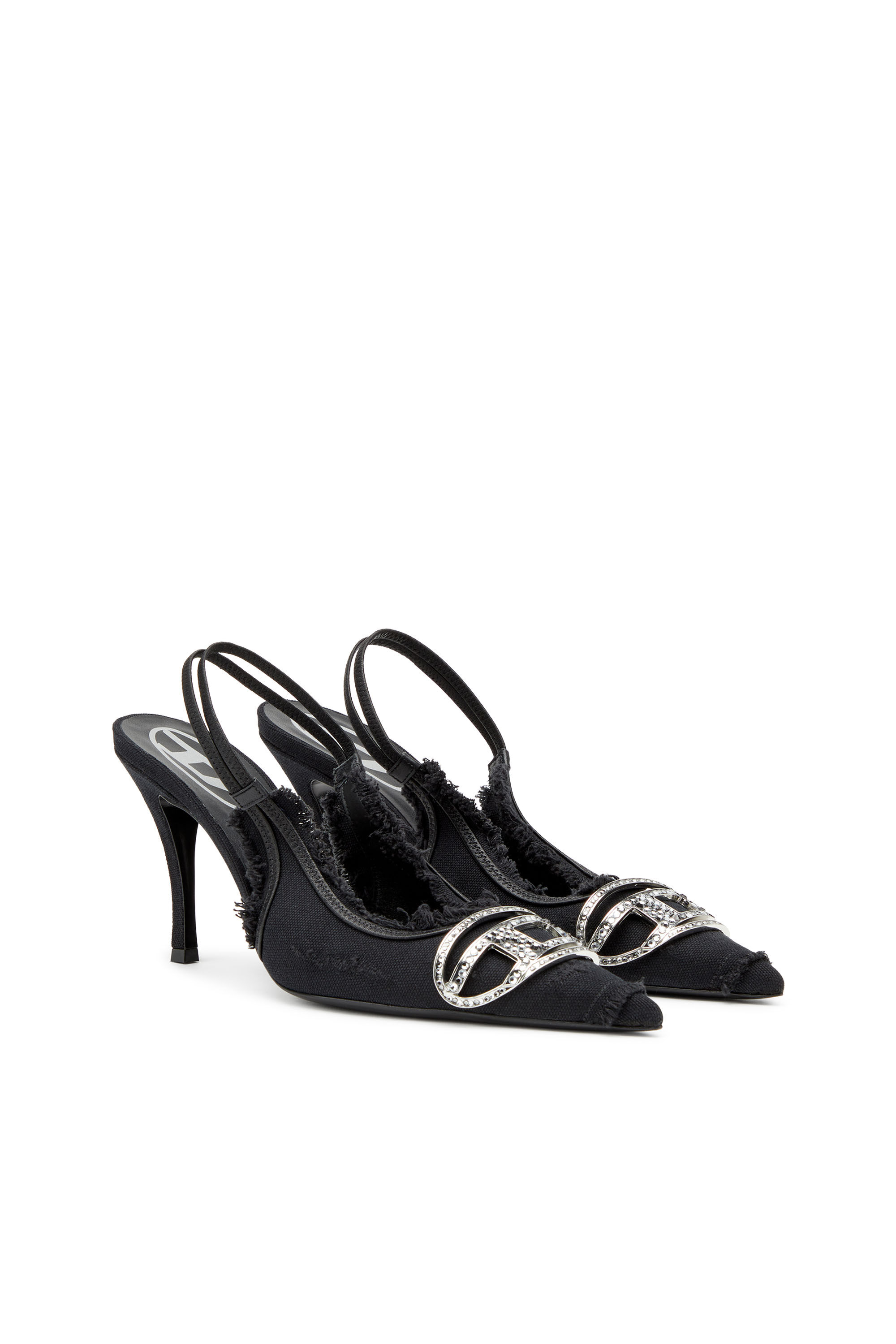 D-Venus-Pump in canvas distressed Donna | Nero | Diesel