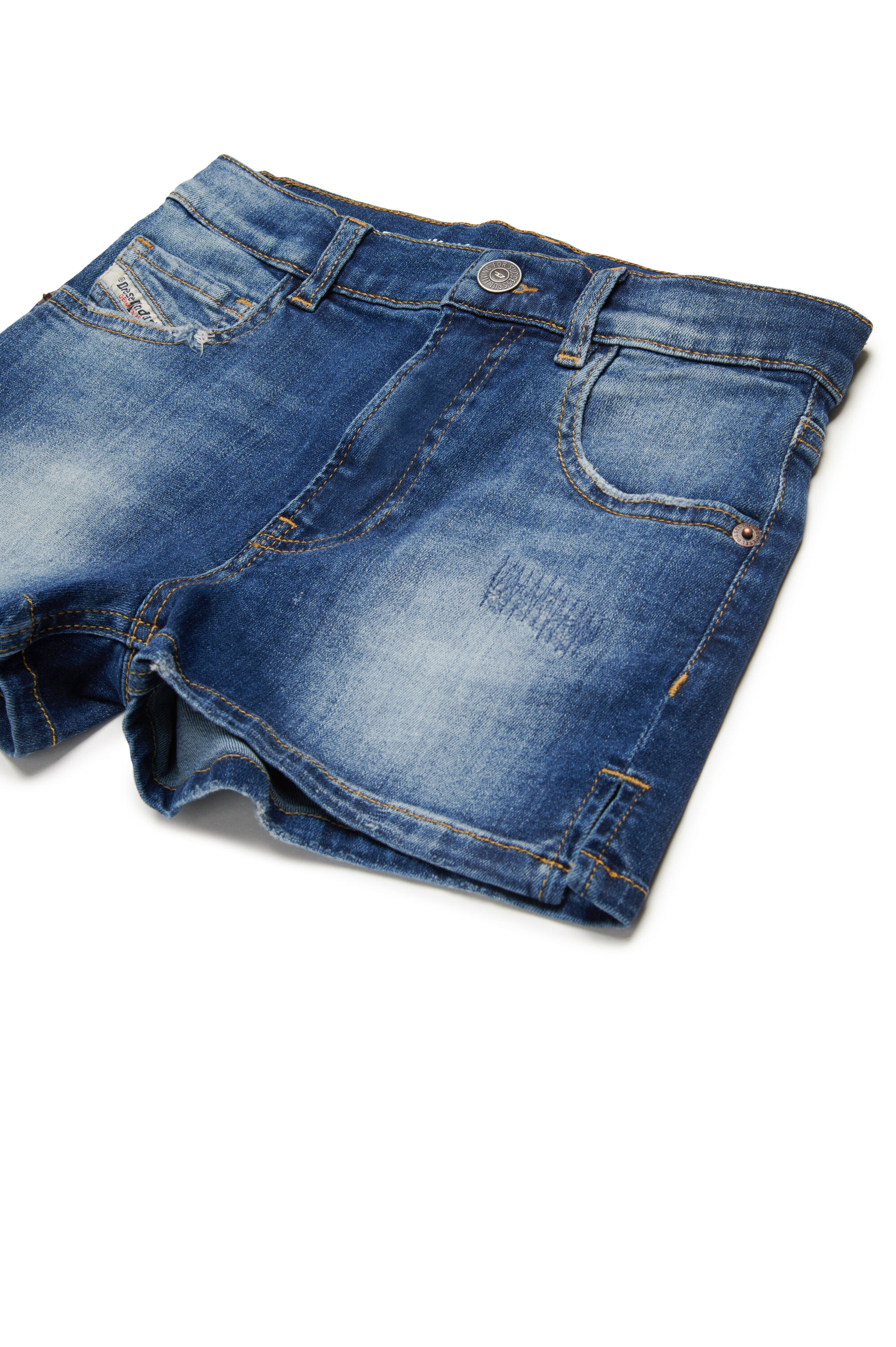 Diesel - PBOYSHORT-S, Shorts in denim rip&repair Donna in Blu - 3