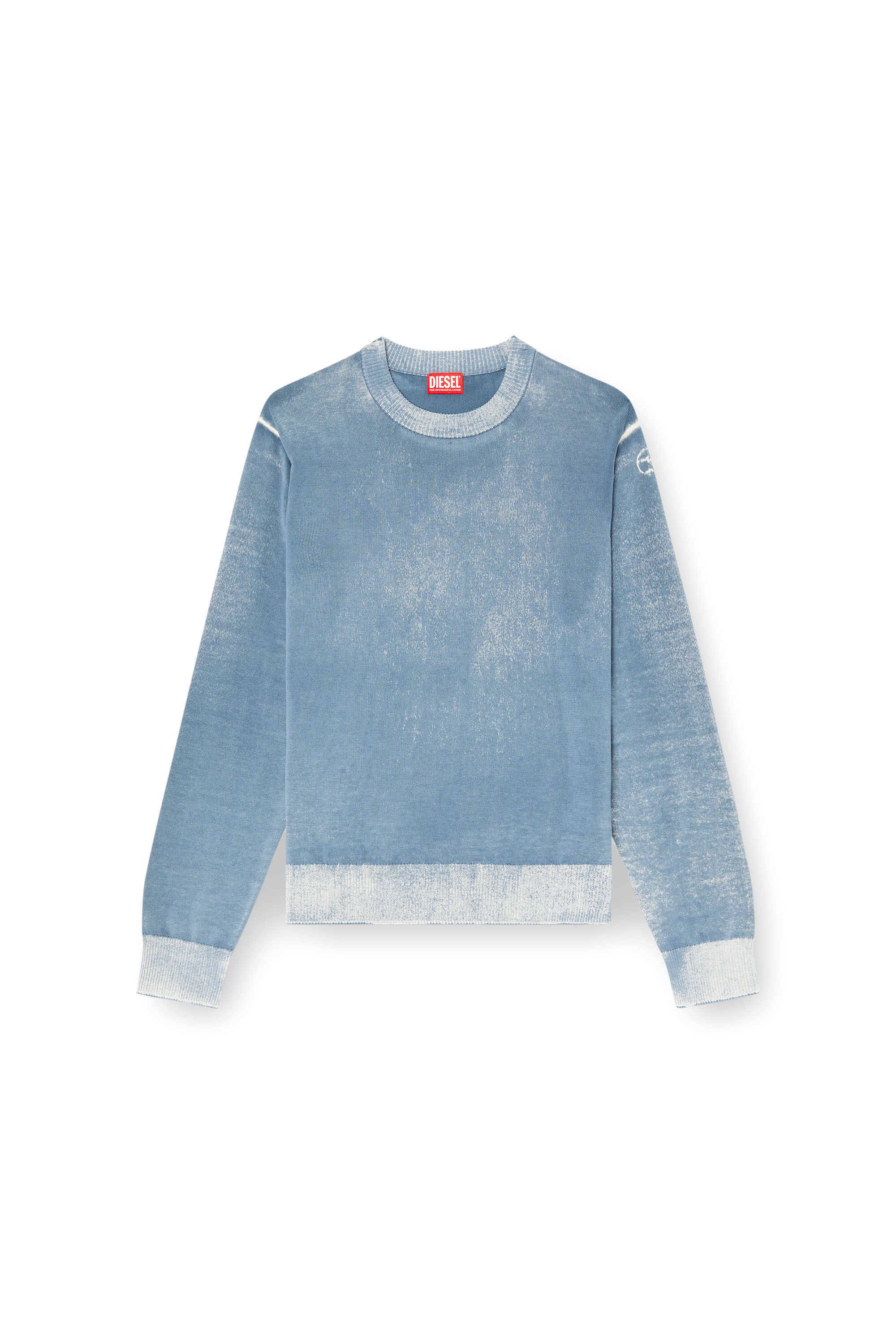 Diesel - K-LARENCE-B, Maglia in cotone stampata al contrario Uomo in Blu - 2