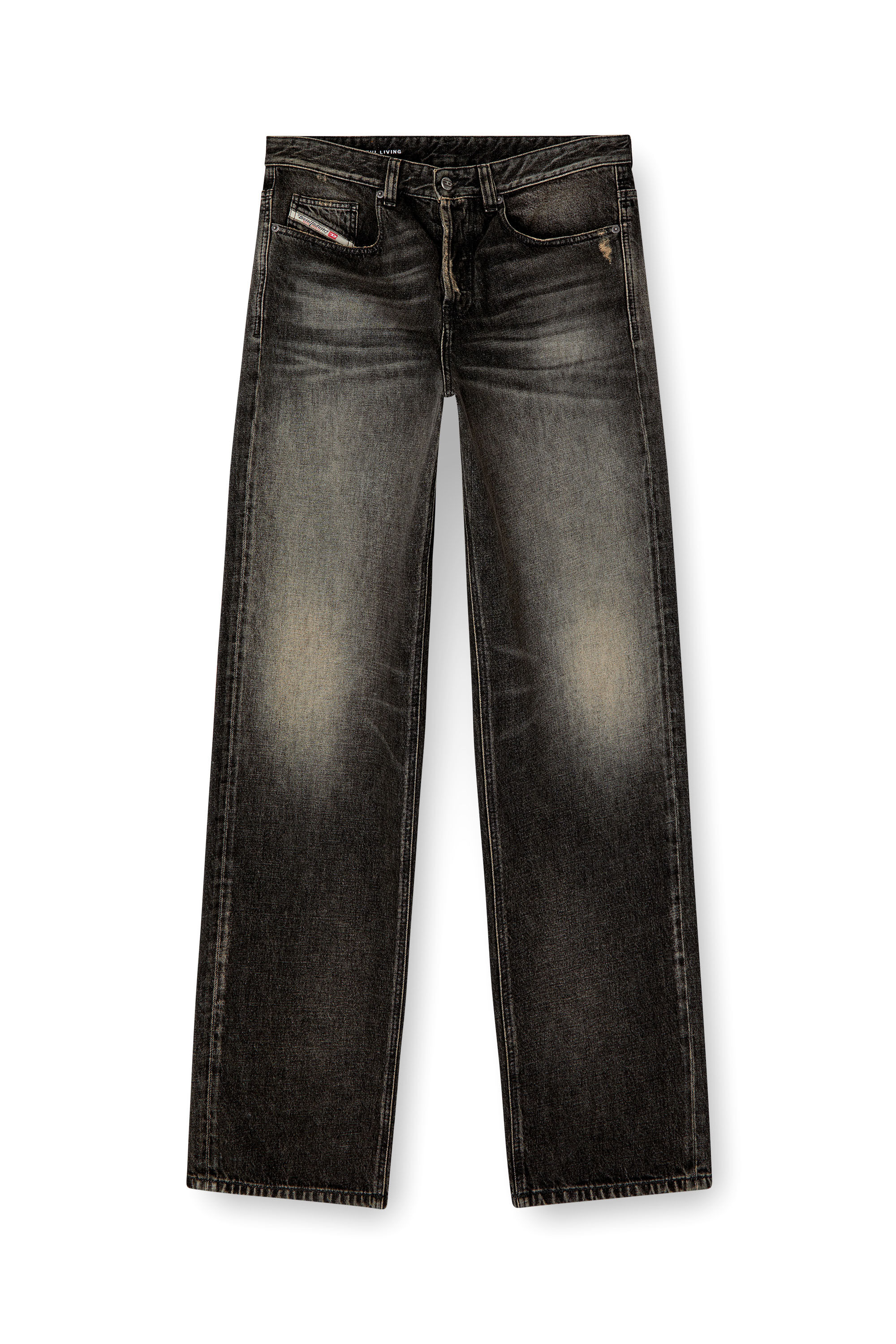 Diesel - Relaxed Jeans 2001 D-Macro 007Z1 Uomo, Nero/Grigio scuro - Image 2