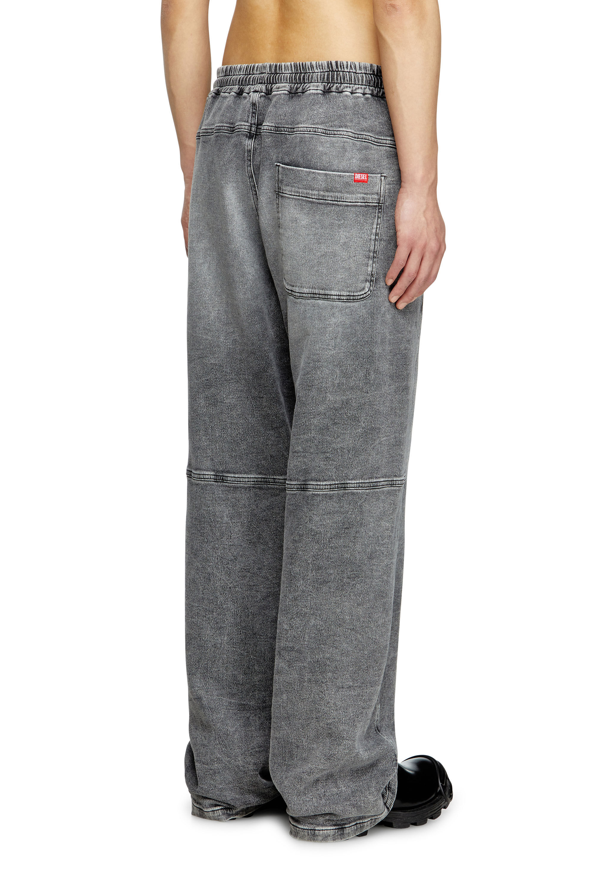 Diesel - Relaxed D-Martyans Track Denim 0BEBR Unisex, Nero/Grigio scuro - Image 4