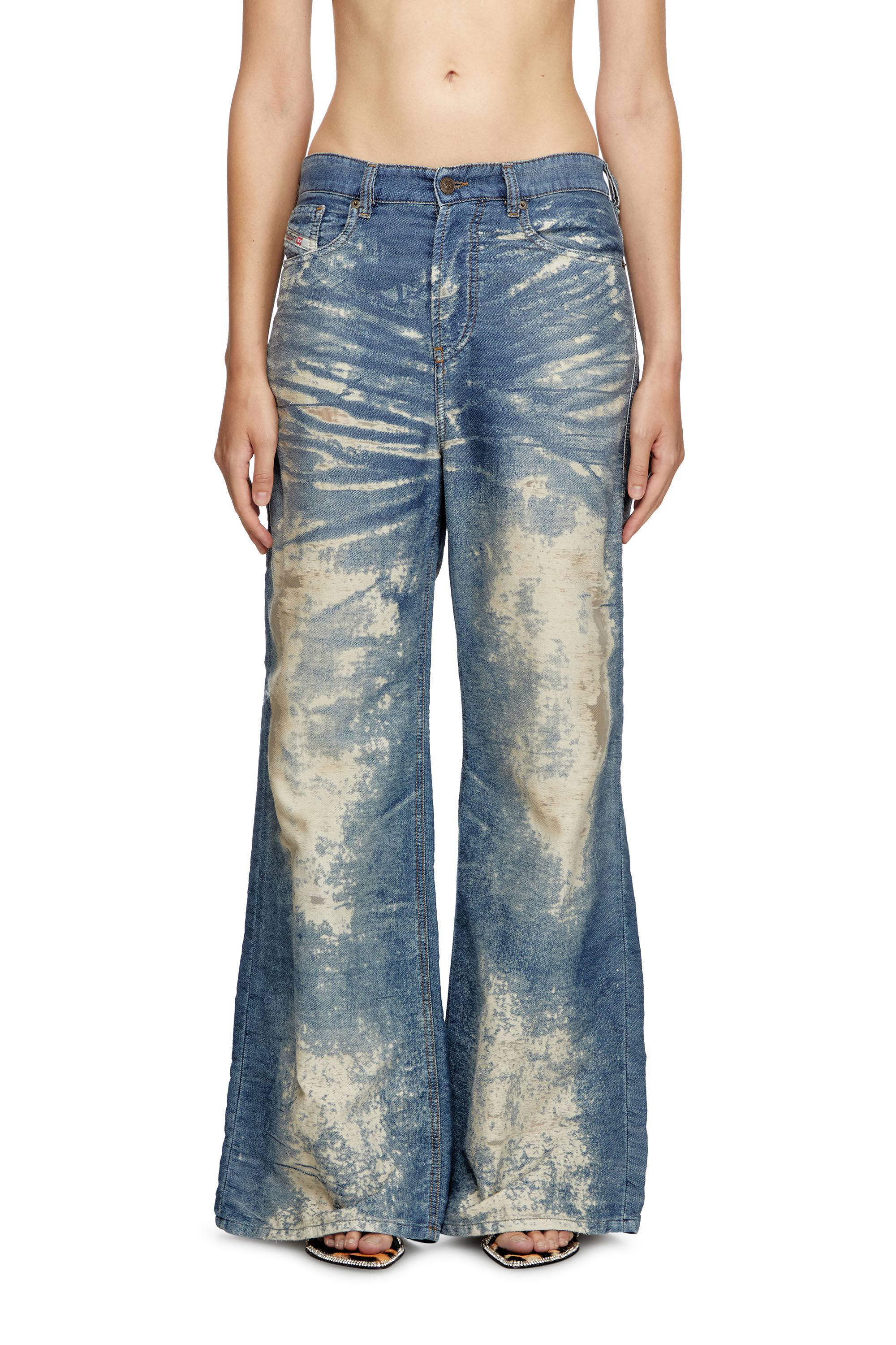 Diesel - Straight Jeans 1996 D-Sire 068RE Donna, Blu medio - Image 3