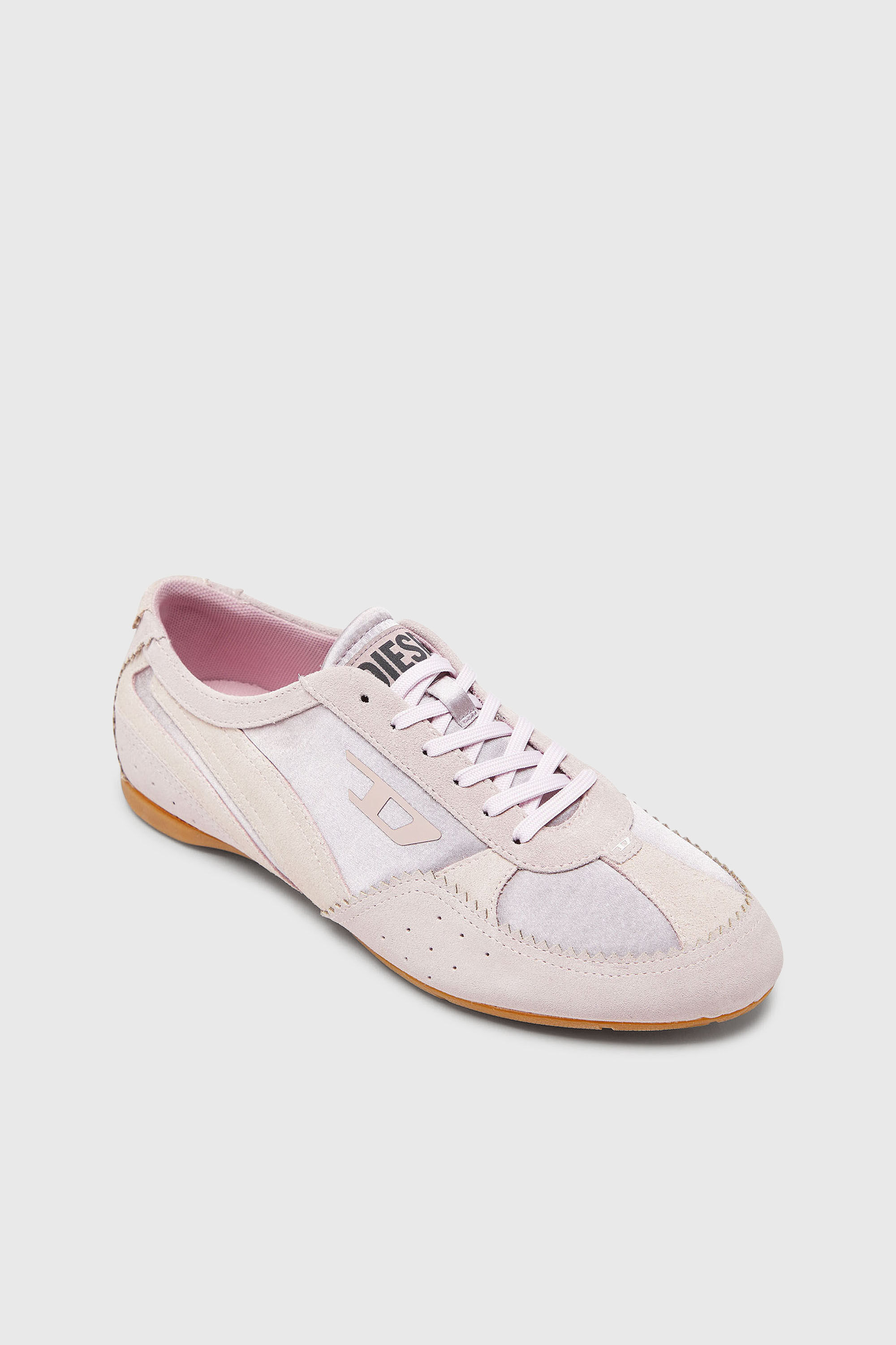 Diesel - D-MILE LOW II W, D-Mile - Sneaker flat con inserti in suede Donna in Rosa - 6