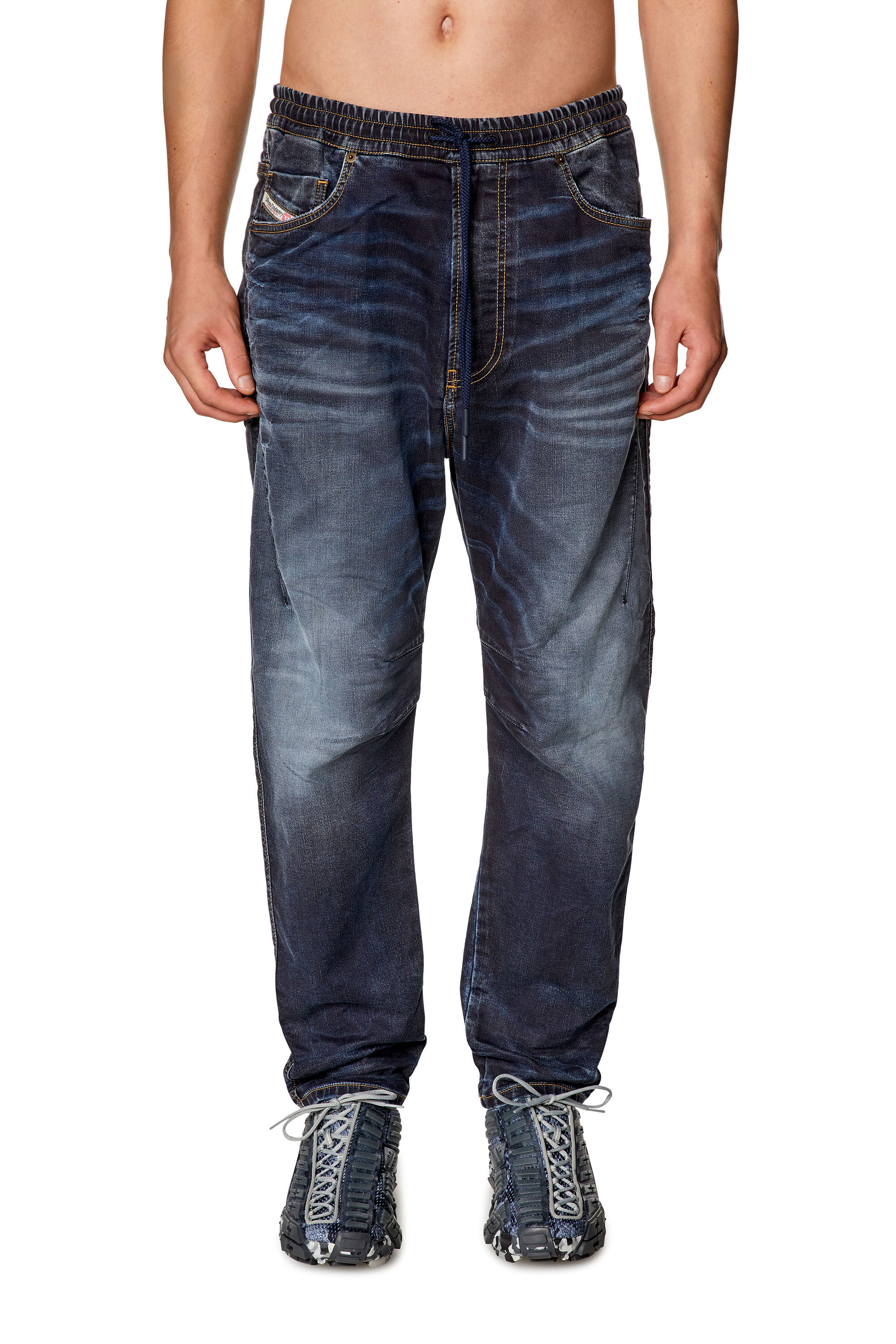 Diesel - Tapered 2040 D-Amage Joggjeans® 09I18, Blu Scuro - Image 3