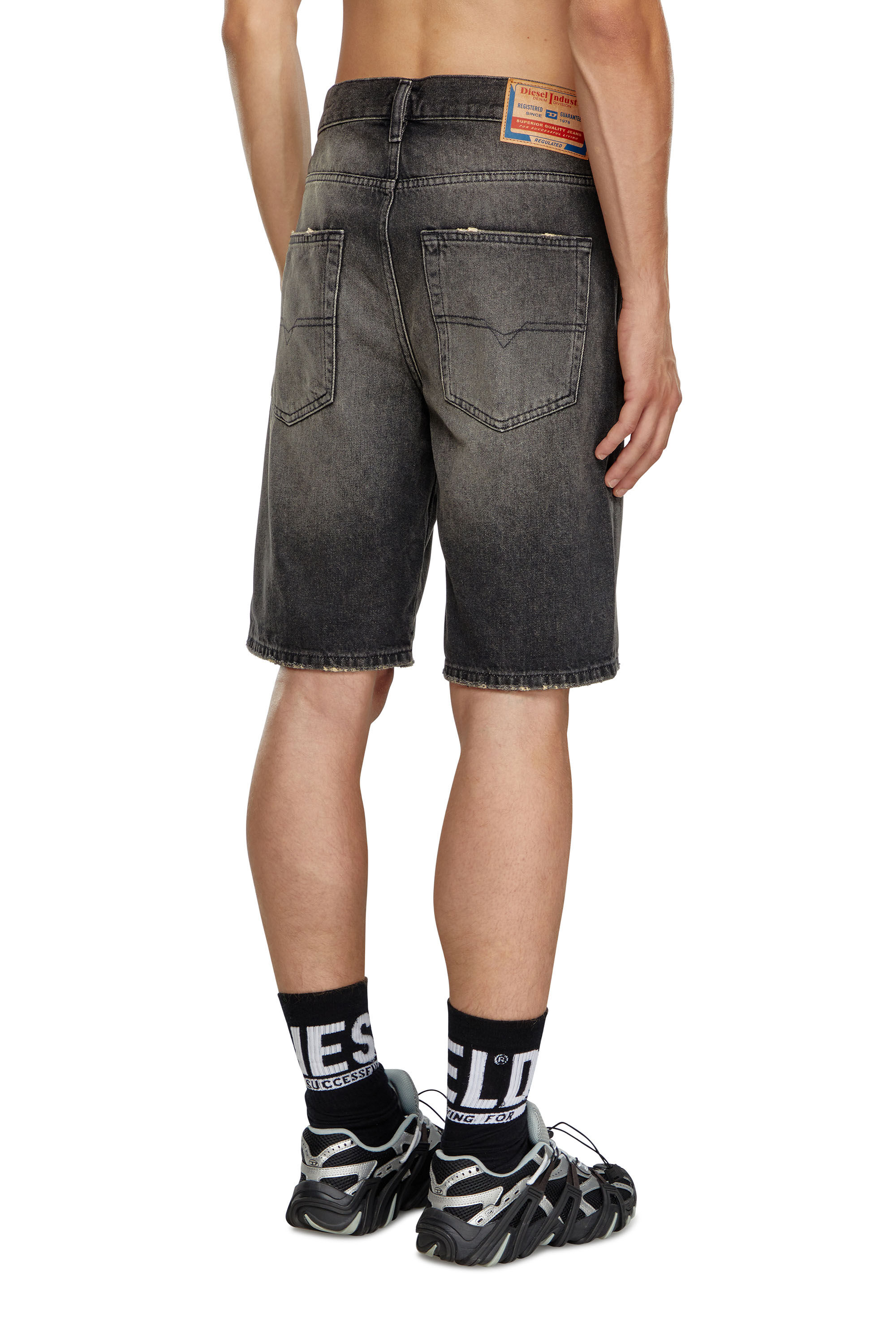Pantaloncini jeans neri uomo store