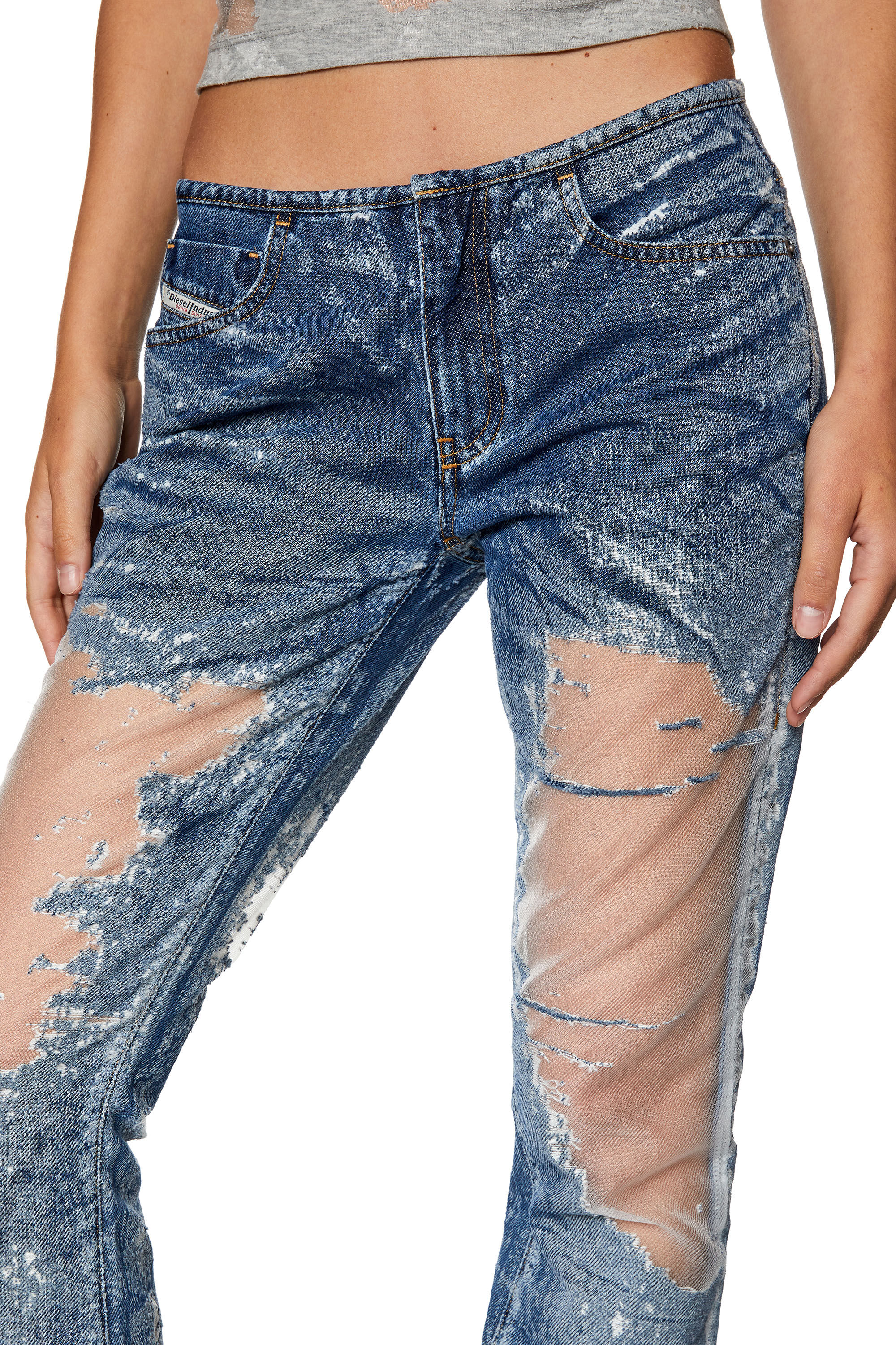 Diesel - Bootcut and Flare Jeans D-Shark 068JH, Blu medio - Image 5