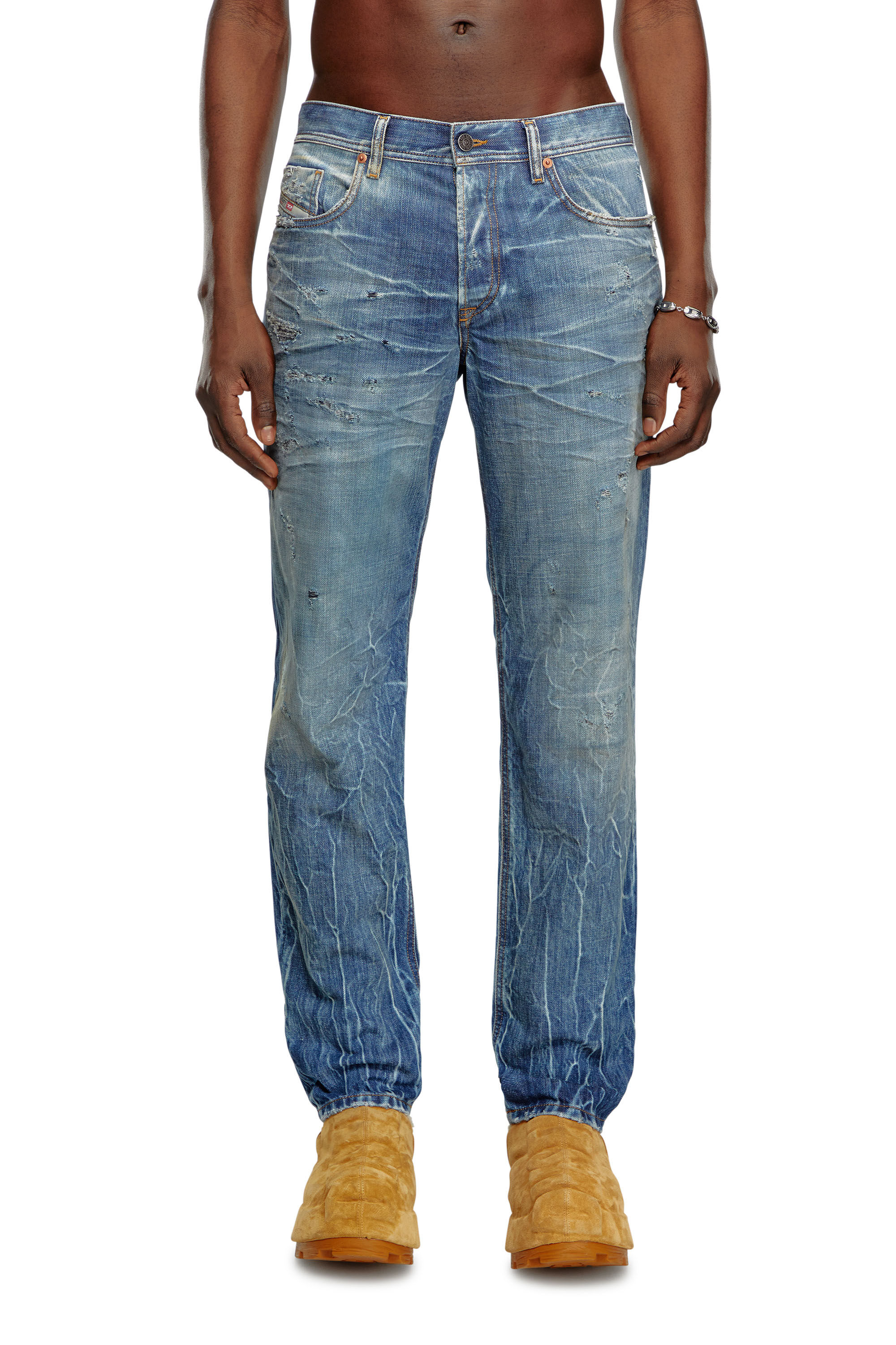 Diesel - Uomo Tapered Jeans 2023 D-Finitive 09K37, Blu medio - Image 3