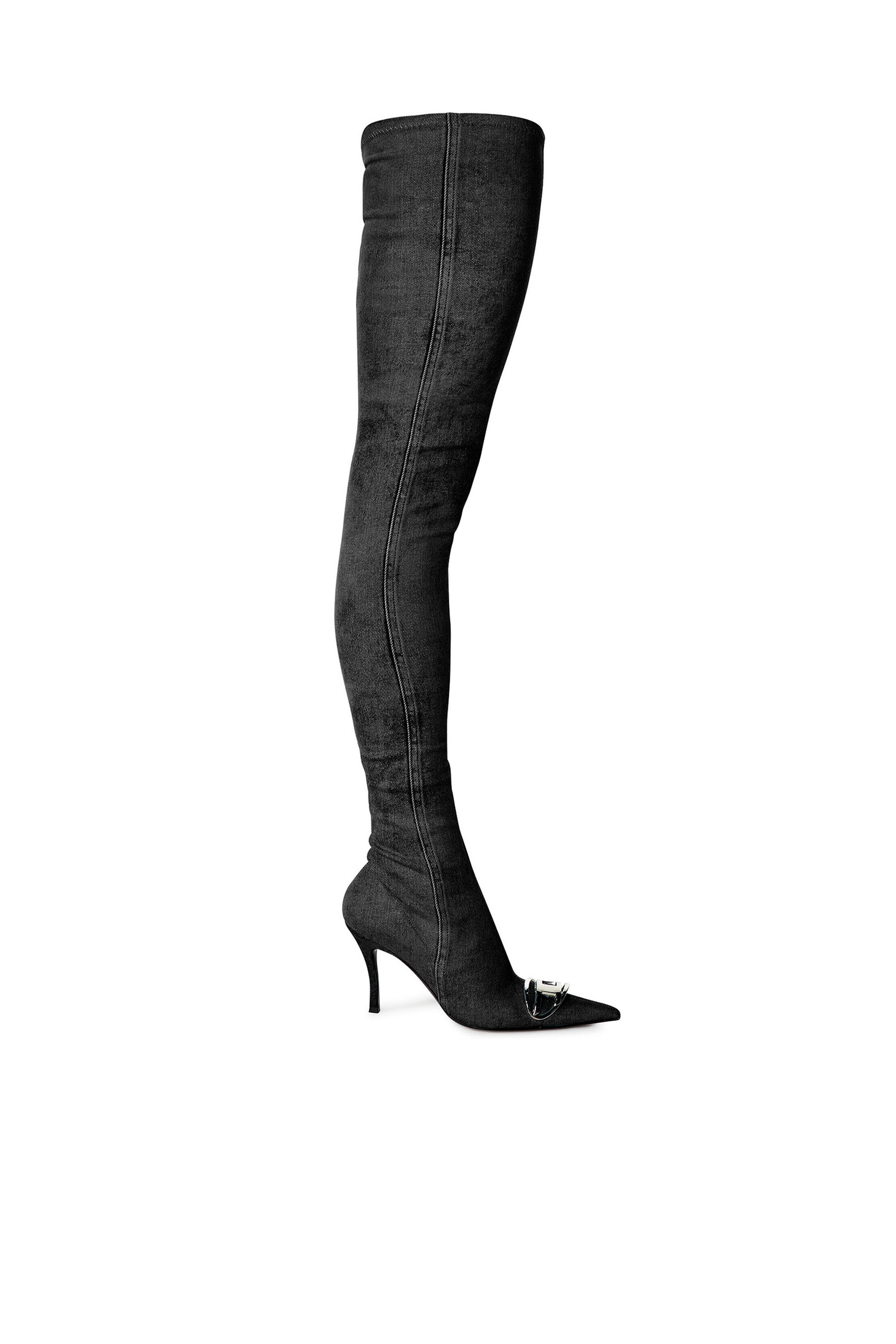 Women s D Venus Tbt D Over the knee boots in stretch denim D