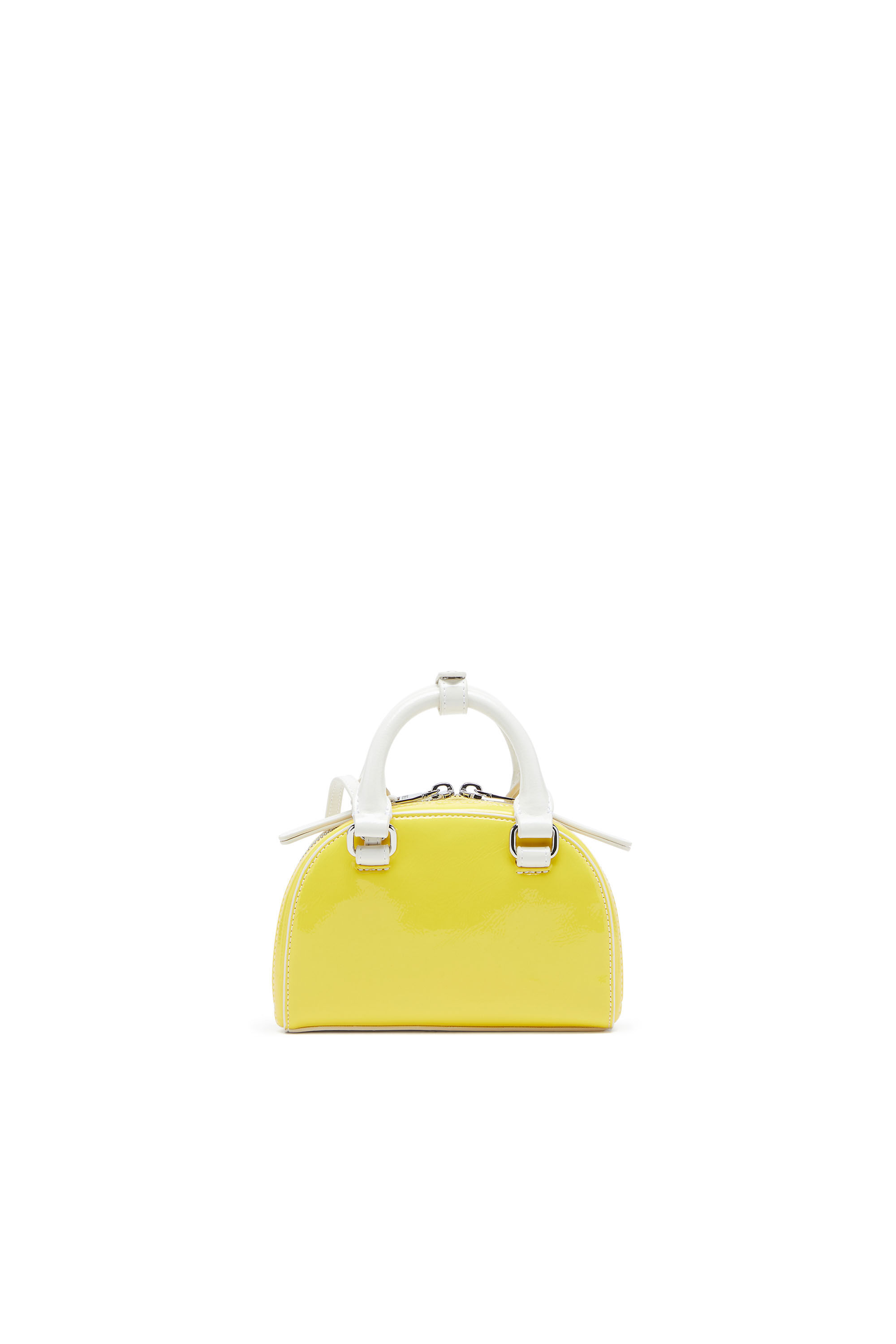 Diesel - 1DR DOME CROSSBODY XS, 1DR Dome-Borsa bowling slim effetto naplak Donna in Giallo - 3