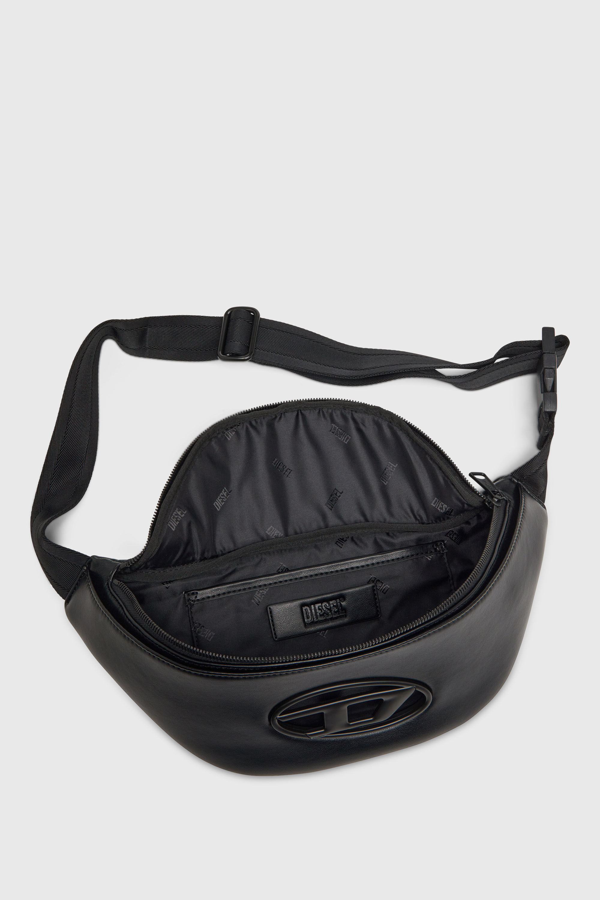 Diesel - HOLI-D BELT BAG M, Holi-D-Marsupio in PU e neoprene Uomo in Nero - 3