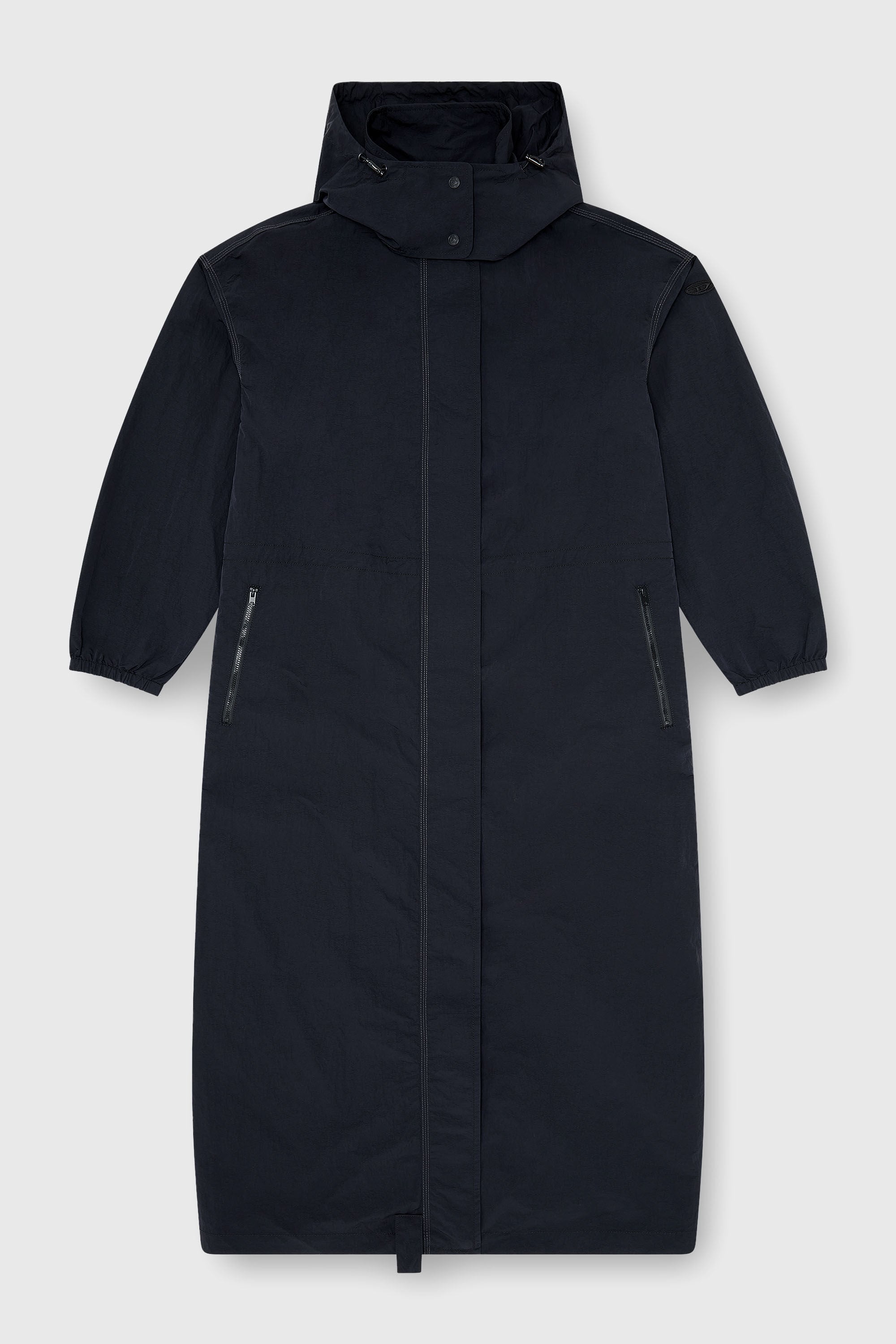 Diesel - G-ASTER-T1, Trench in nylon con cappuccio rimovibile Donna in Blu - 2