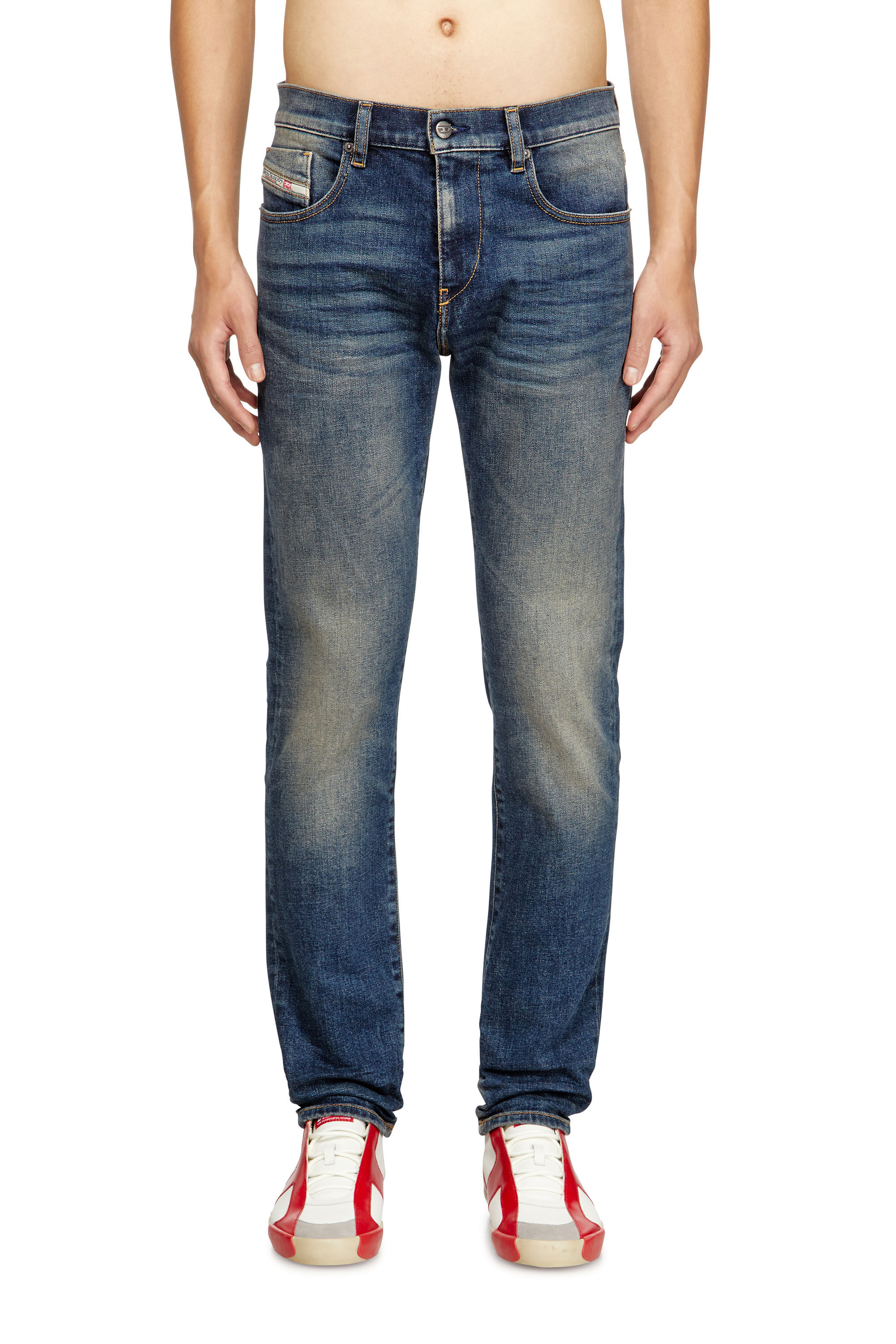 Diesel - Slim Jeans 2019 D-Strukt 09M16 Uomo, Blu Scuro - Image 3