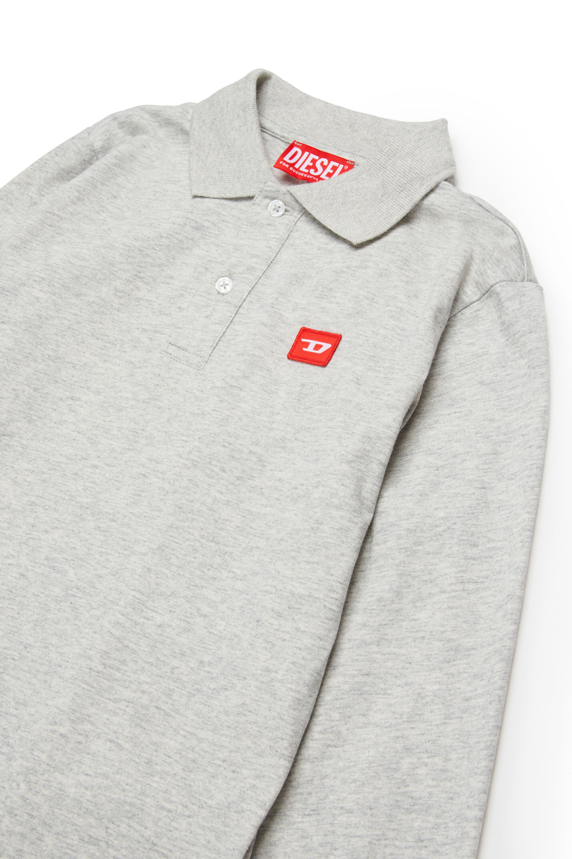 Diesel - TAKAO, Polo in cotone con logo Uomo in Grigio - 3