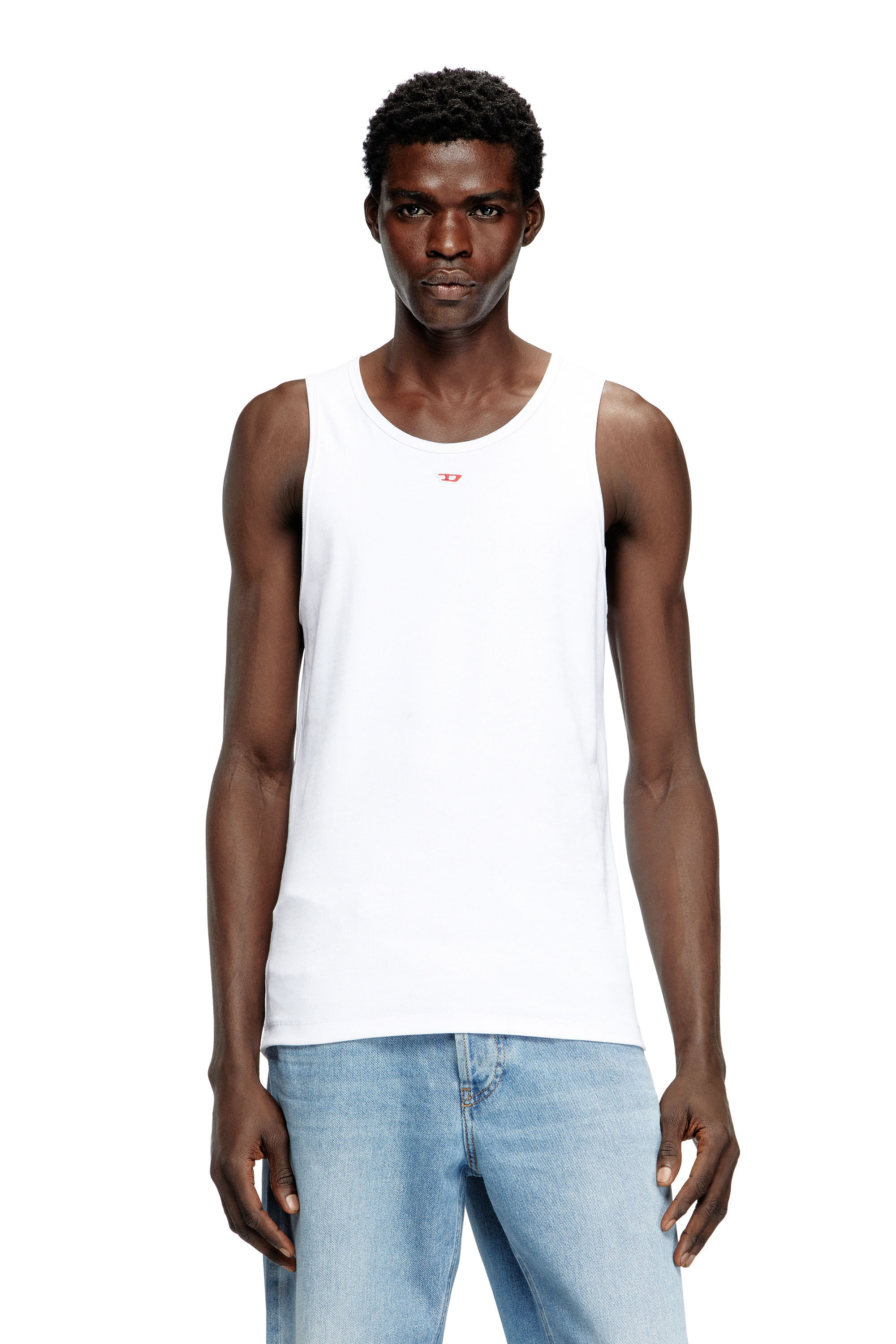Diesel - T-LIFTY-D, Canotta con mini logo D applicato Uomo in Bianco - 3
